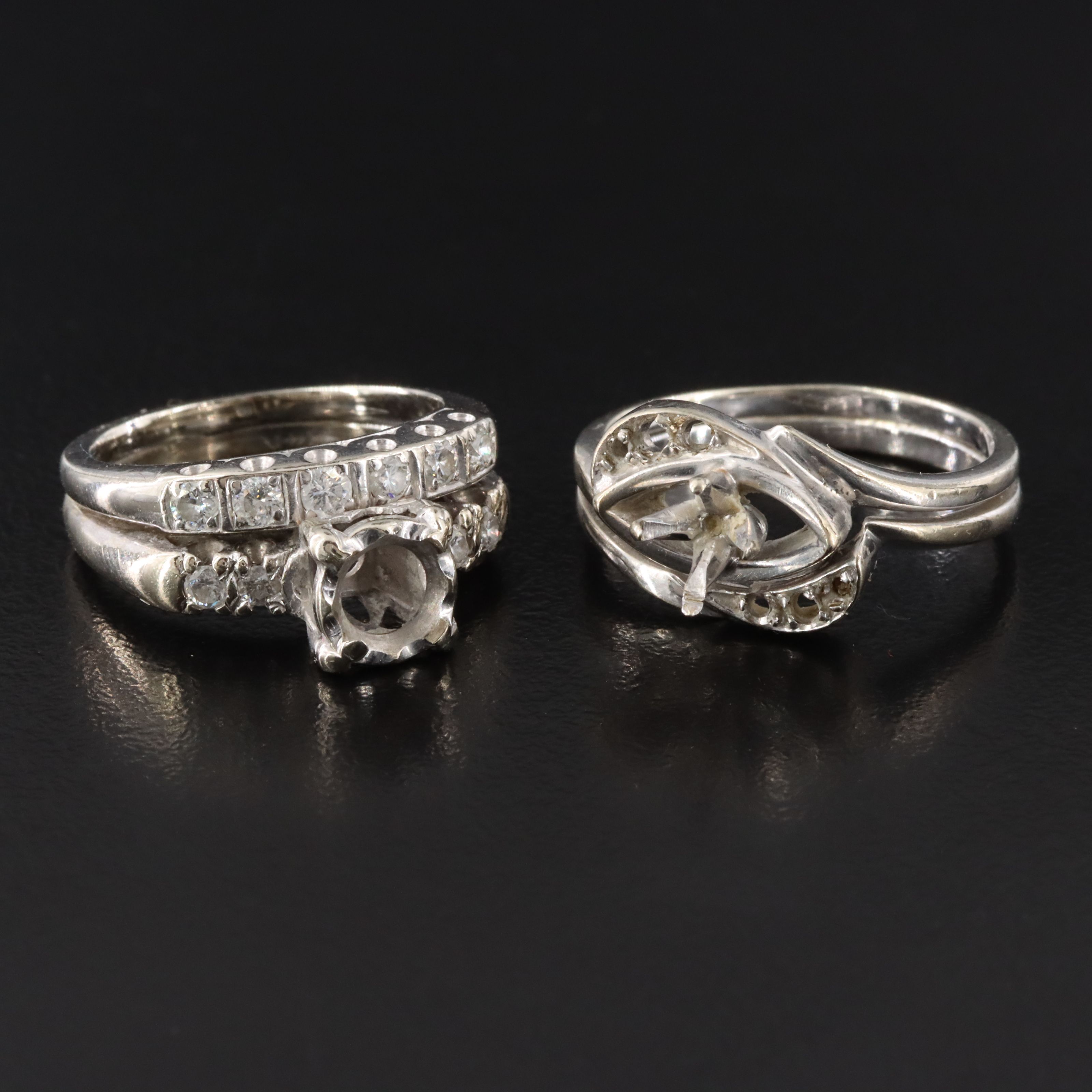 14K Scrap Lot Rings with 0.37 CTW Diamonds