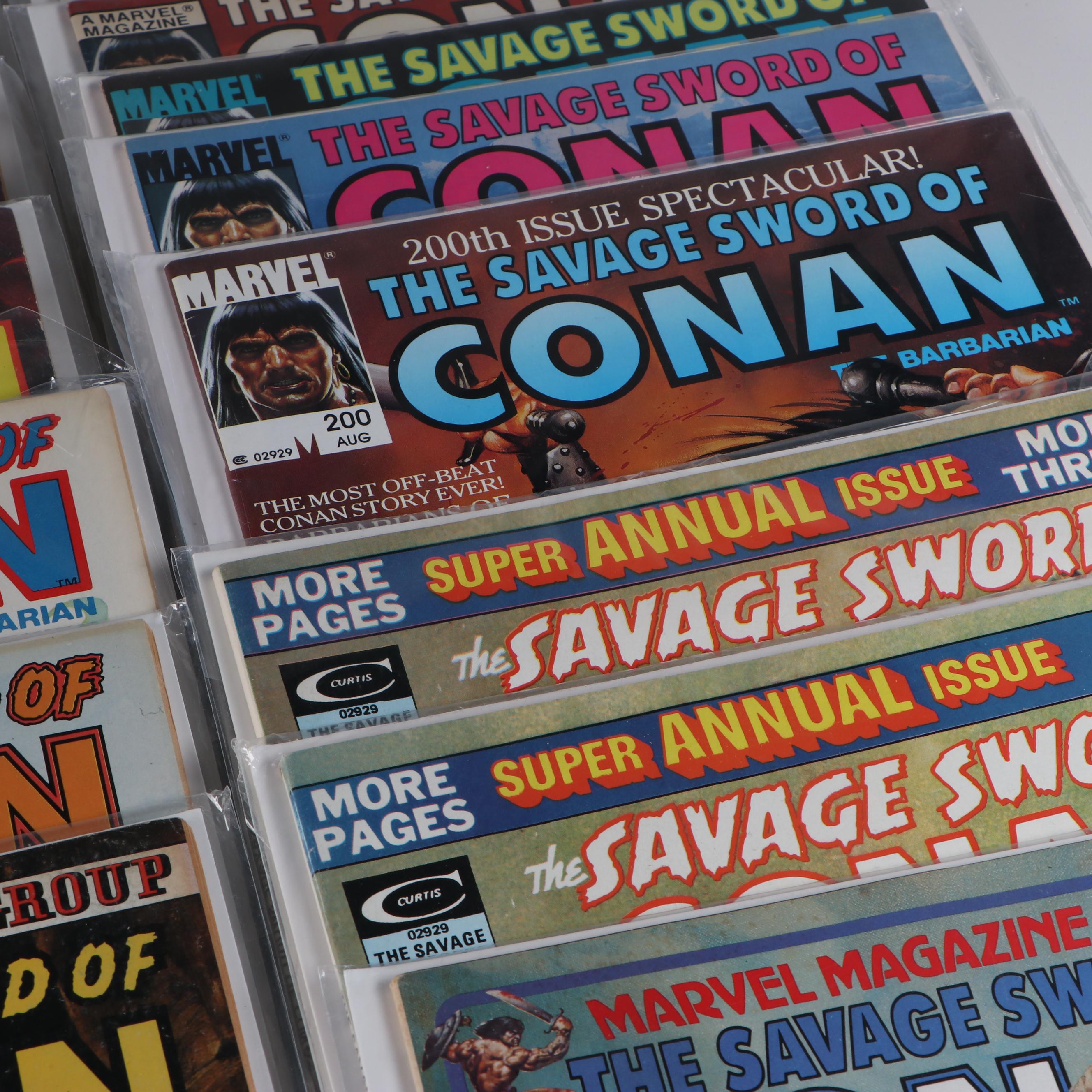 Bronze Age Marvel "The Savage Sword of Conan the Barbarian" Comics