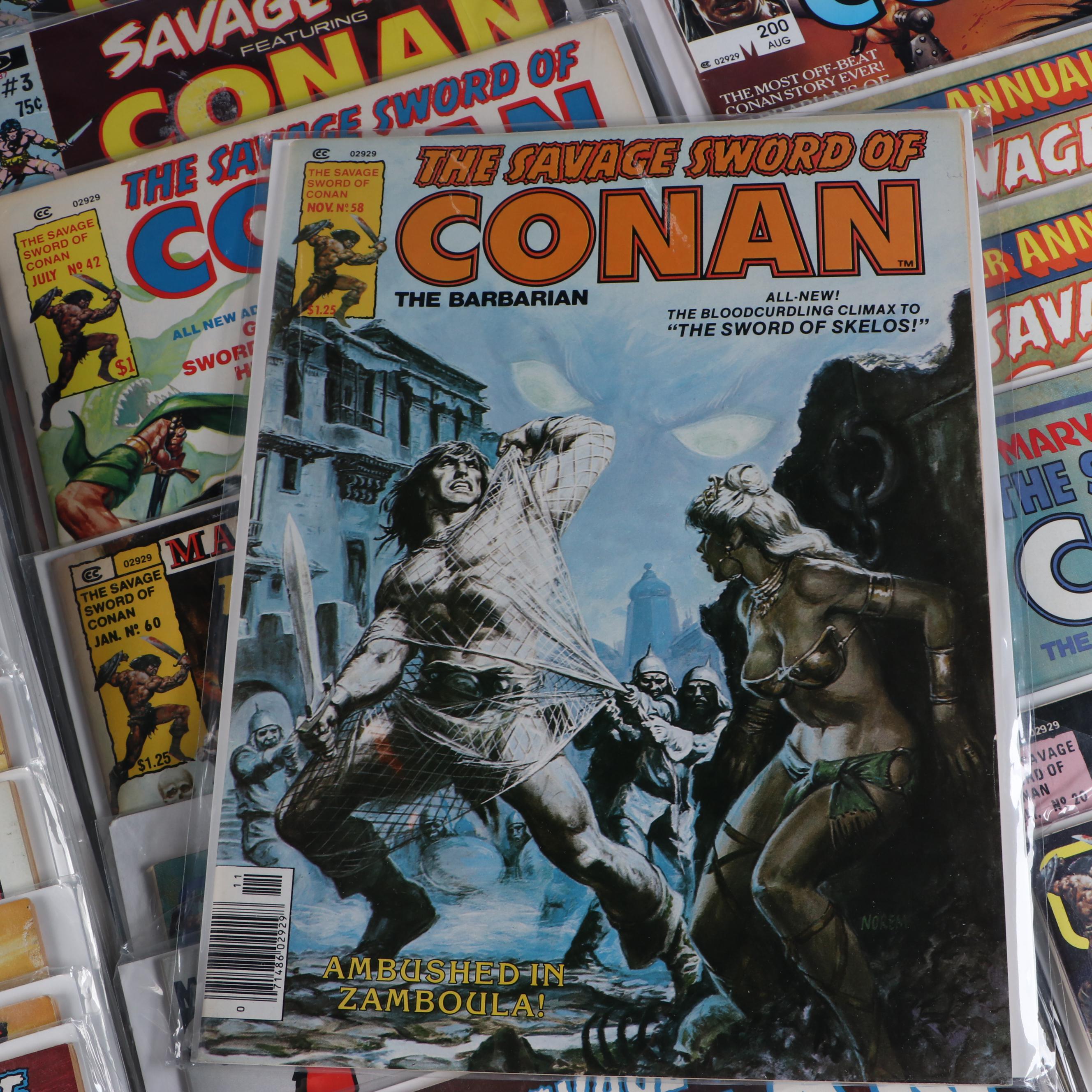 Bronze Age Marvel "The Savage Sword of Conan the Barbarian" Comics