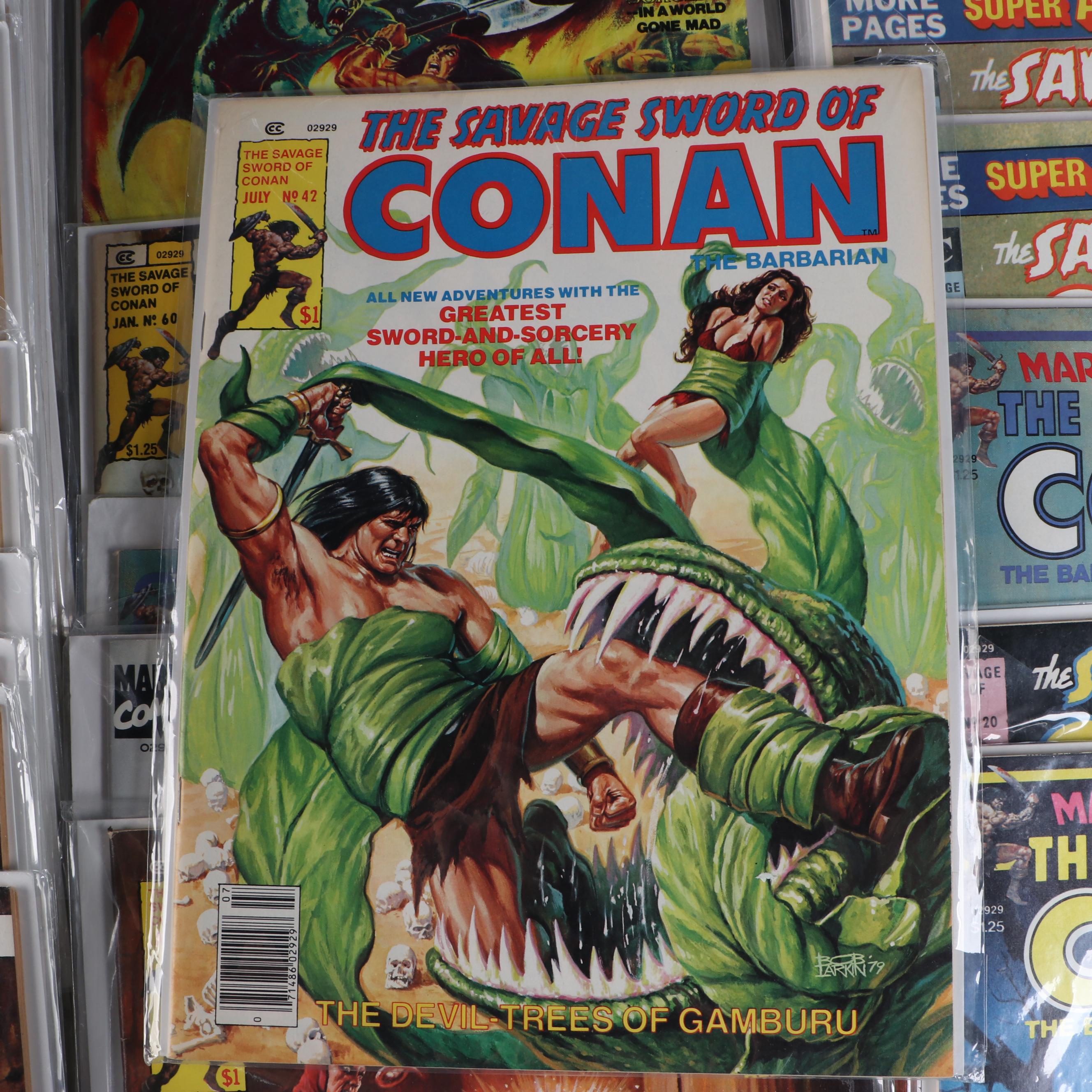 Bronze Age Marvel "The Savage Sword of Conan the Barbarian" Comics