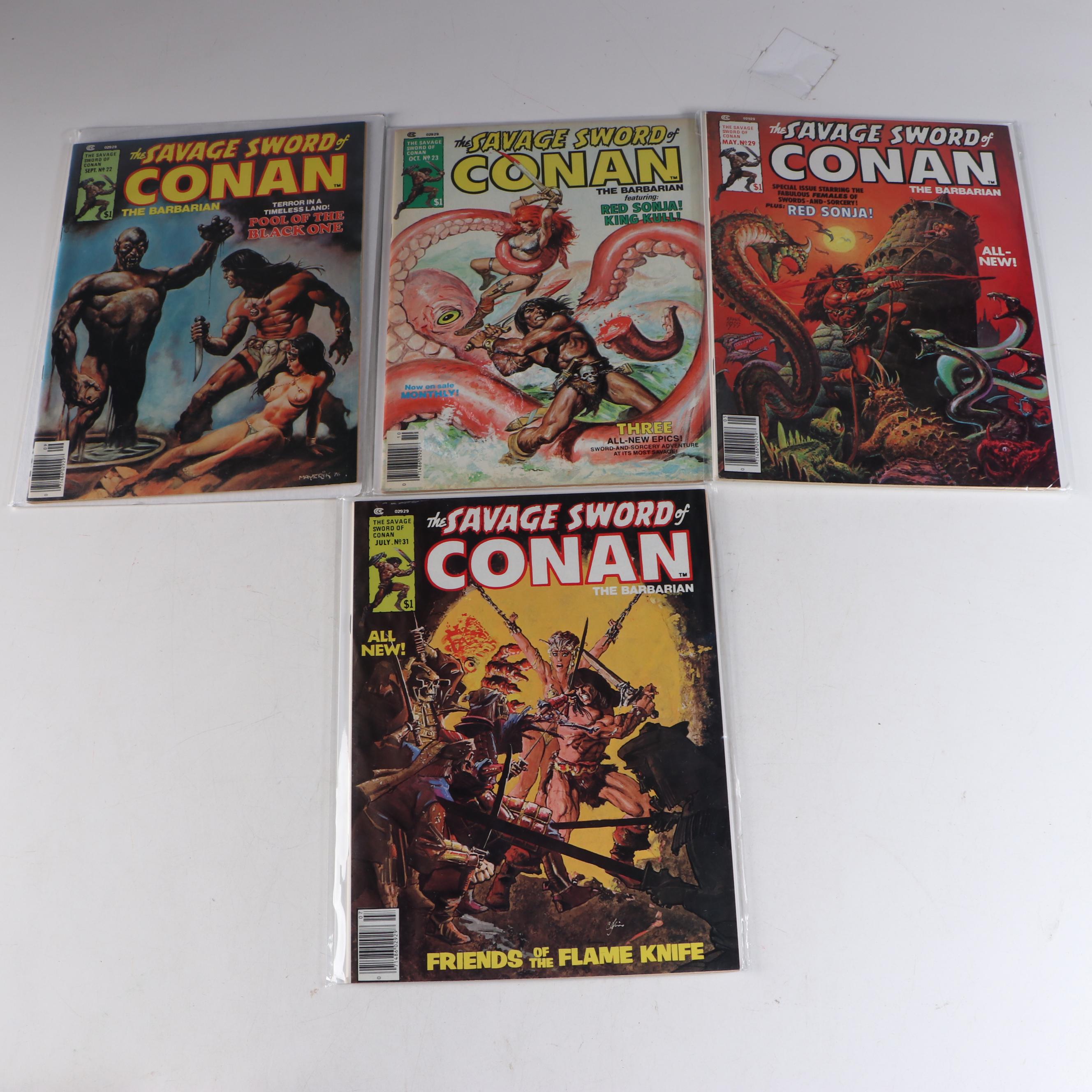 Bronze Age Marvel "The Savage Sword of Conan the Barbarian" Comics
