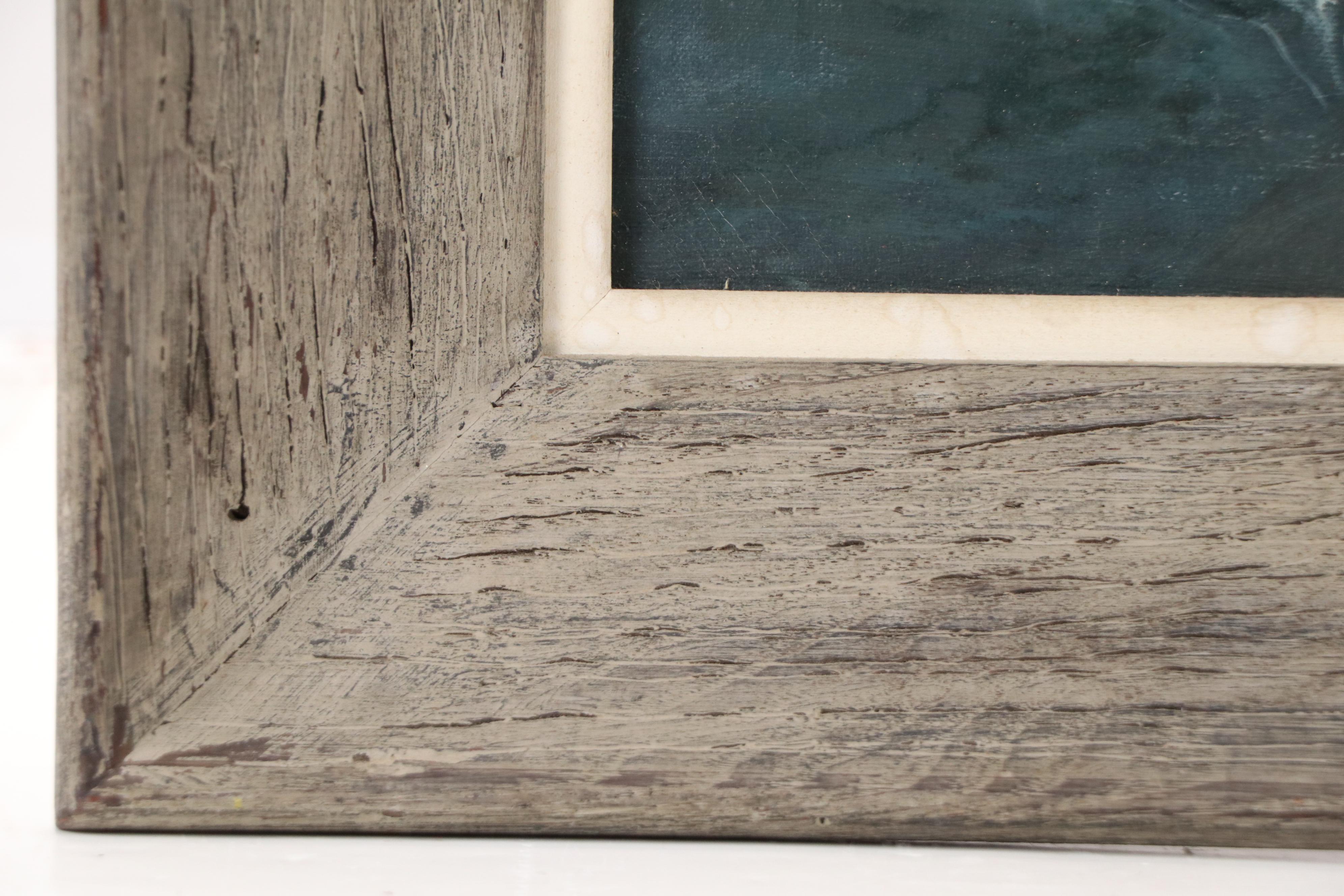 Charles Edward Burdick Oil Painting of Nocturne Landscape with Galloping Horses