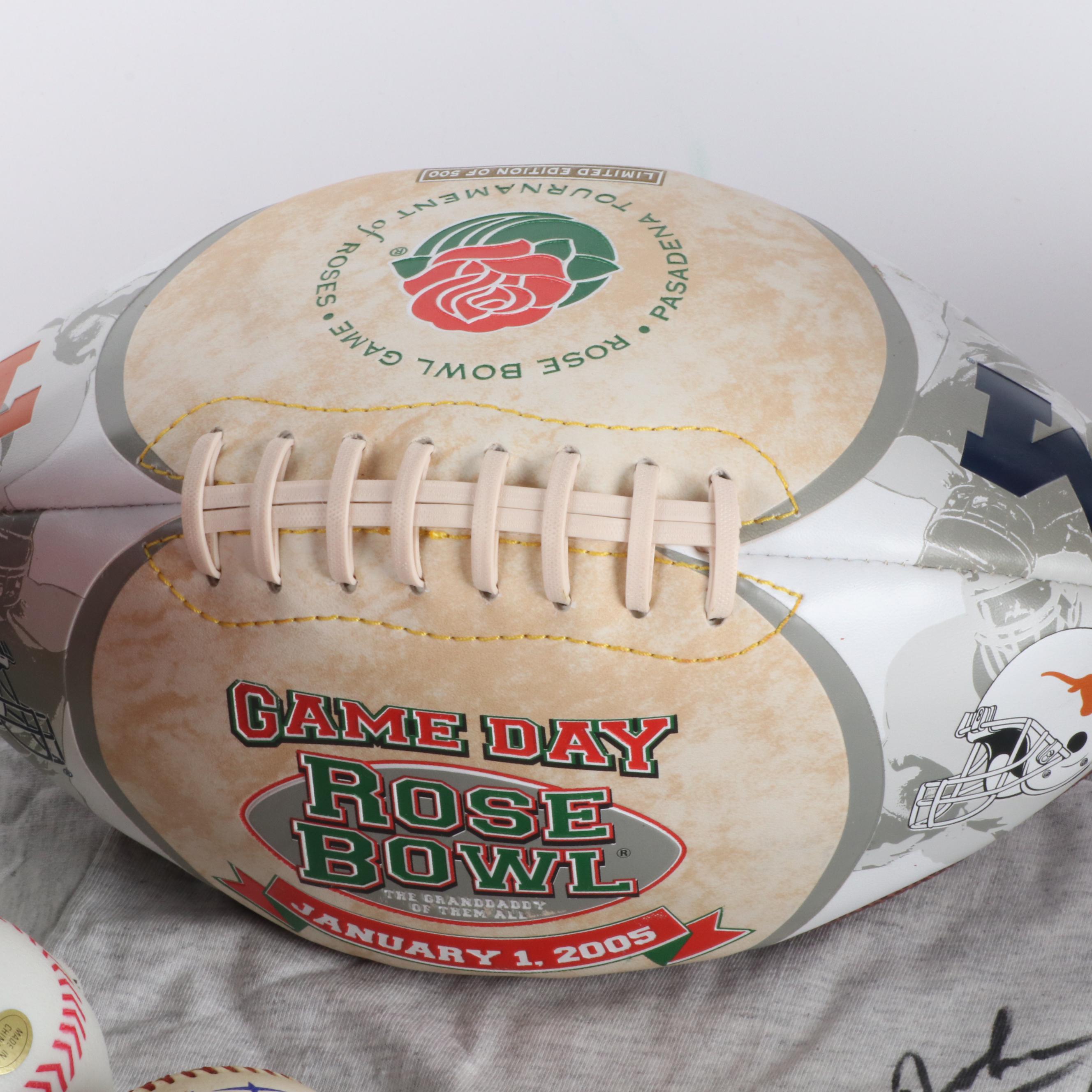 Football, Baseball, and Basketball Memorabilia, Including Several Signatures