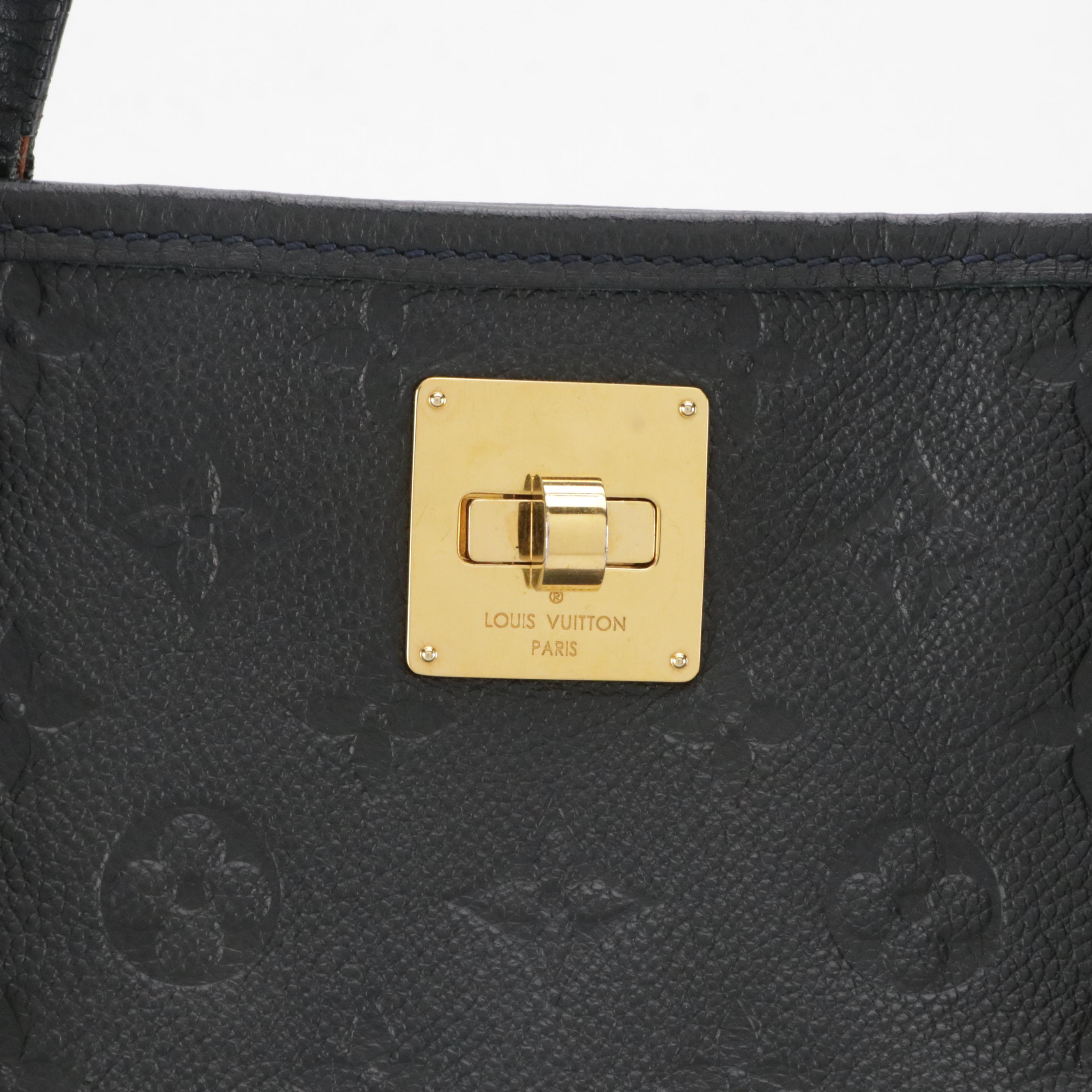 Louis Vuitton Citadine PM Tote and Zip Pouch in Blue Infini Empreinte Leather