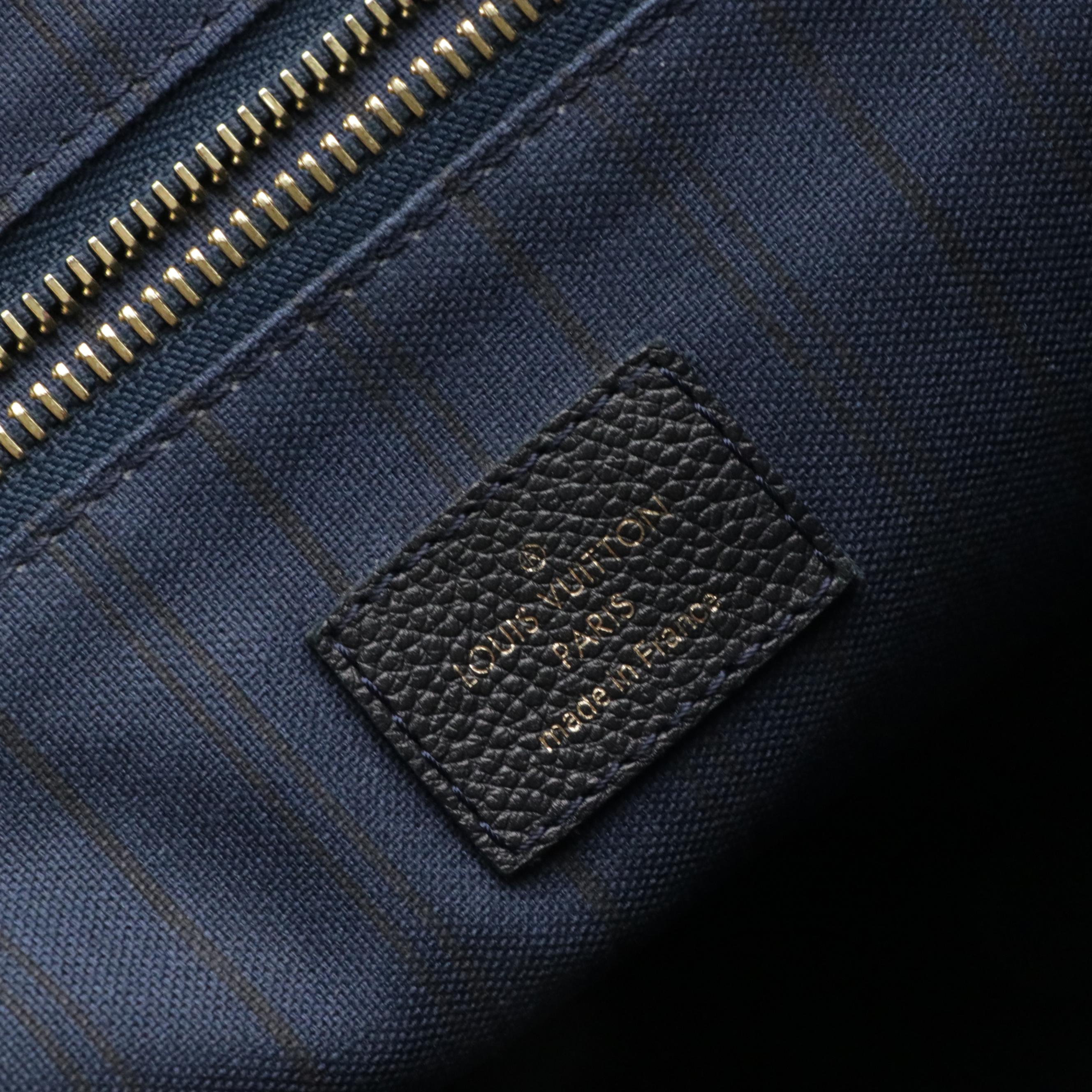 Louis Vuitton Citadine PM Tote and Zip Pouch in Blue Infini Empreinte Leather