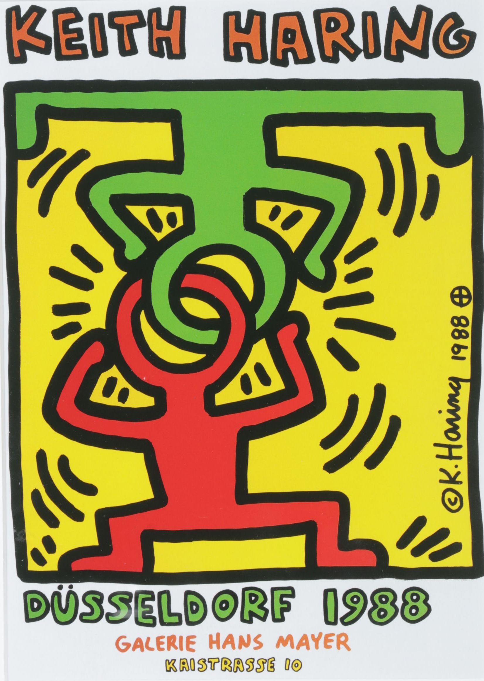 Offset Lithograph after Keith Haring "Düsseldorf 1988" Poster