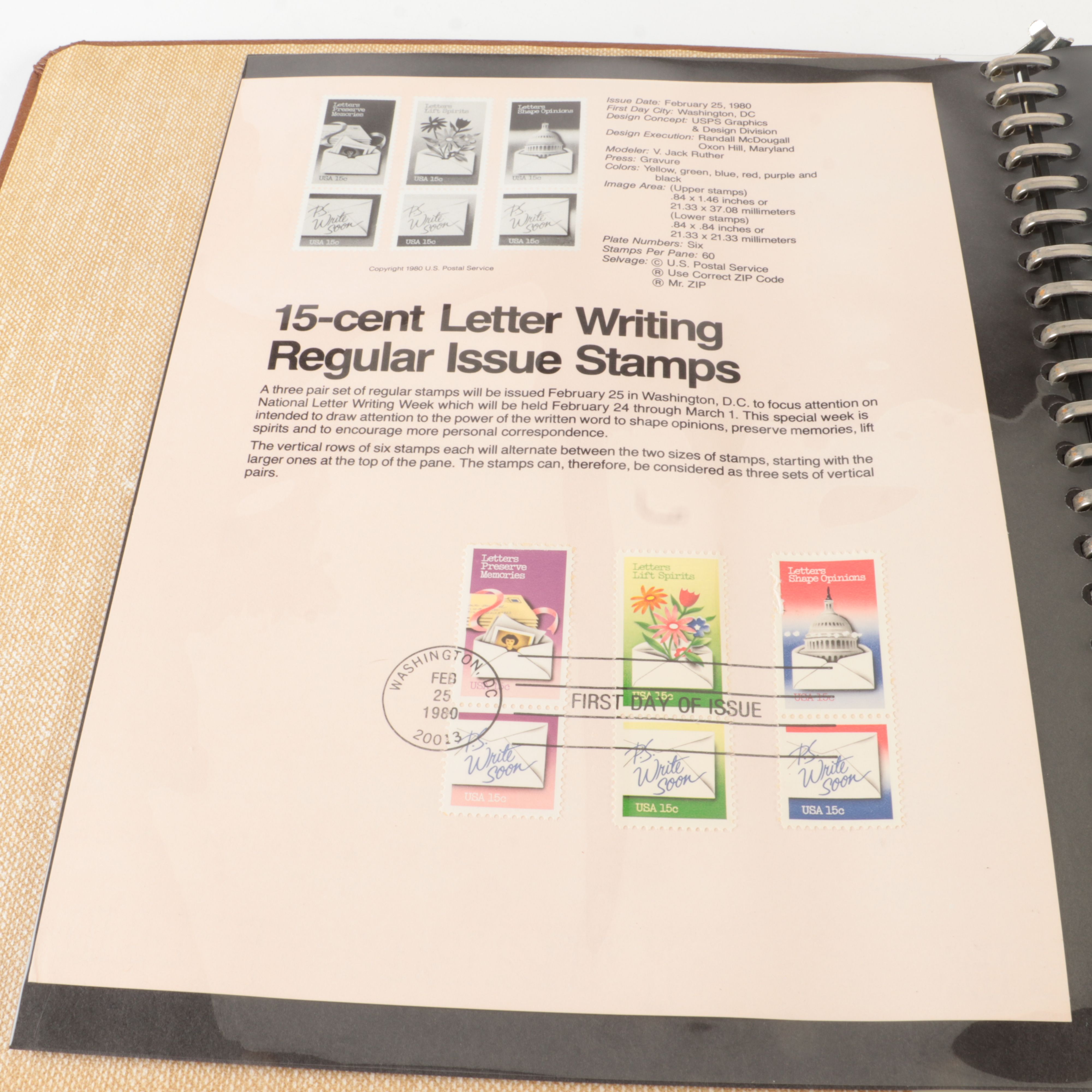 Five  Albums of U.S. First Day Panels, 1980 to 1985
