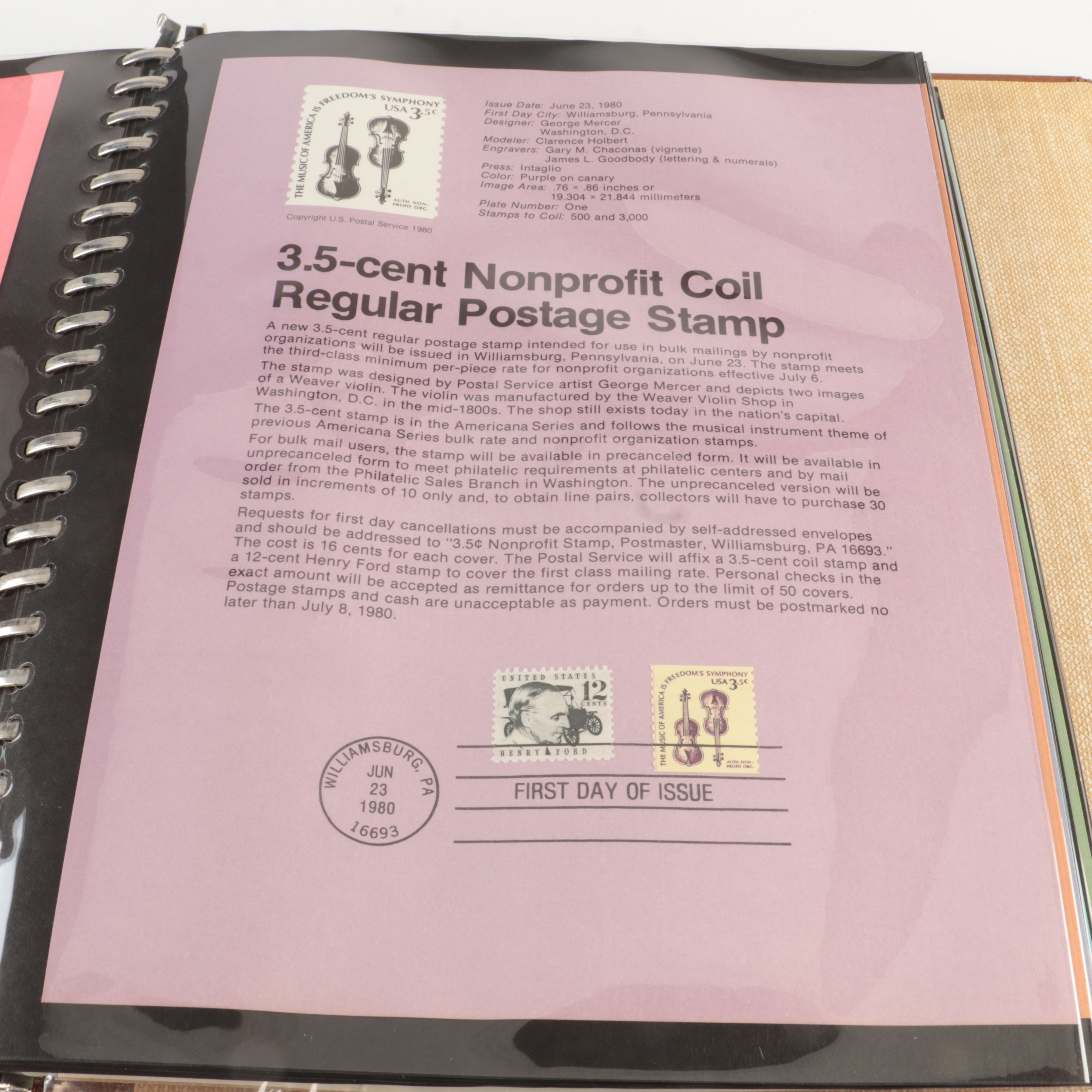 Five  Albums of U.S. First Day Panels, 1980 to 1985