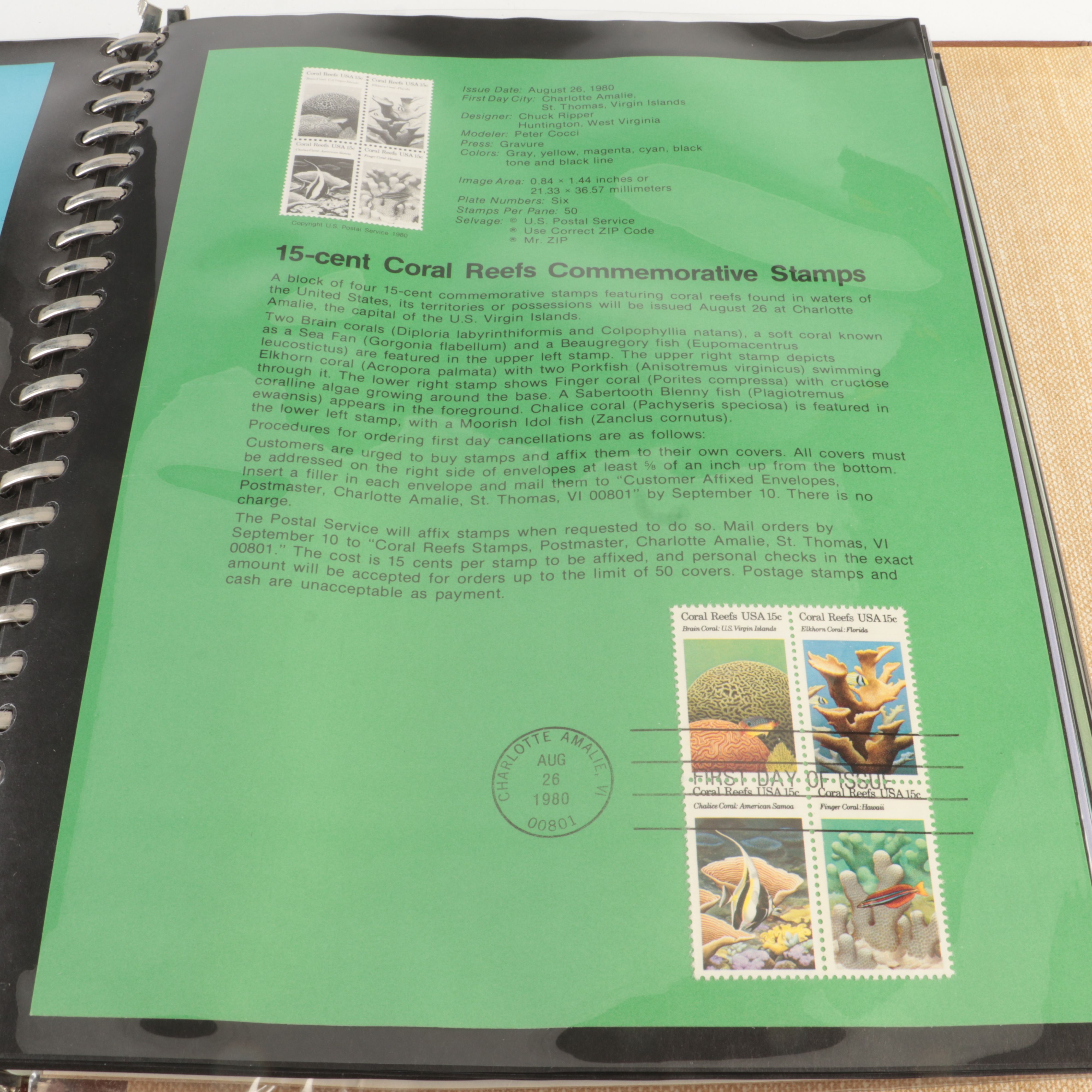 Five  Albums of U.S. First Day Panels, 1980 to 1985