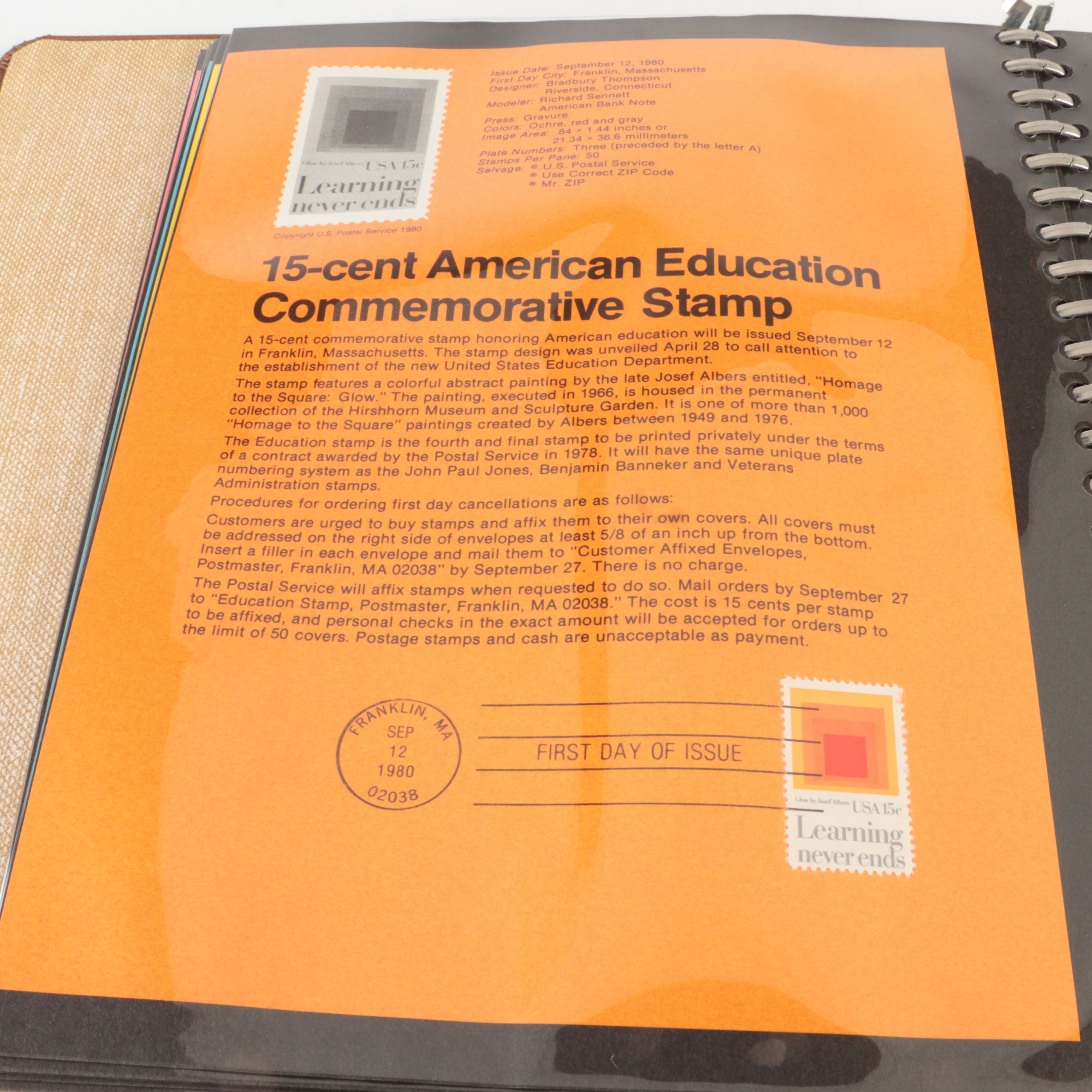 Five  Albums of U.S. First Day Panels, 1980 to 1985