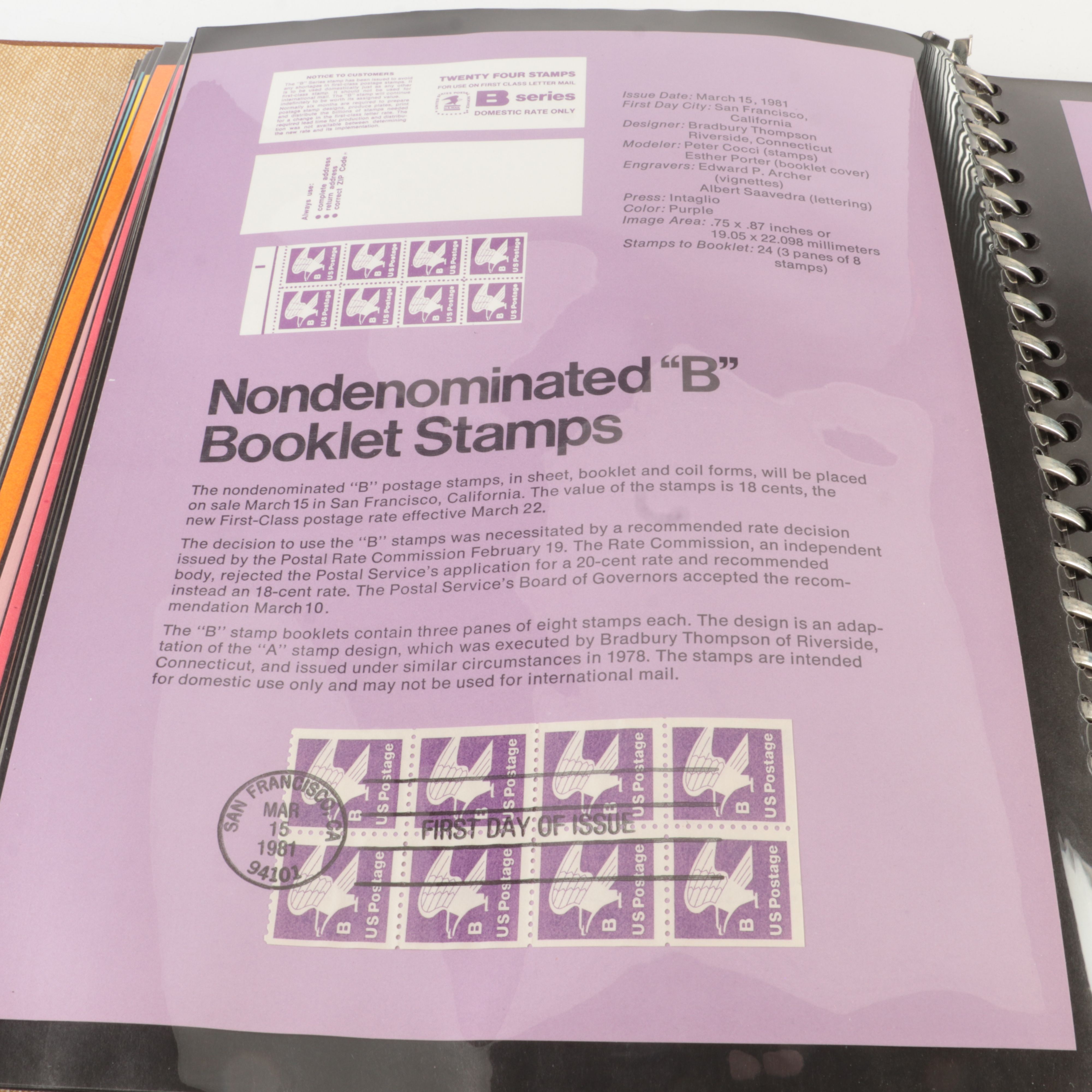 Five  Albums of U.S. First Day Panels, 1980 to 1985