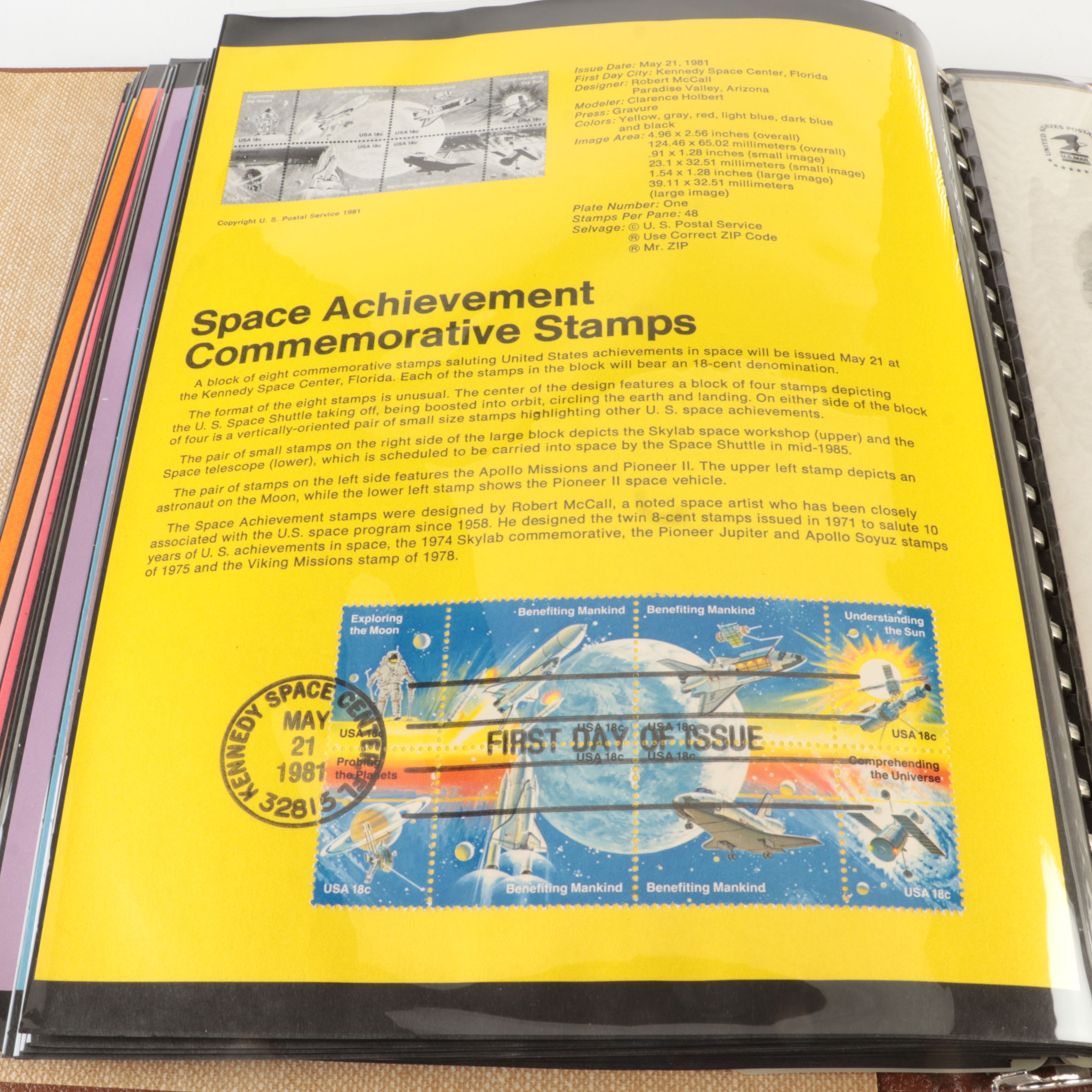 Five  Albums of U.S. First Day Panels, 1980 to 1985