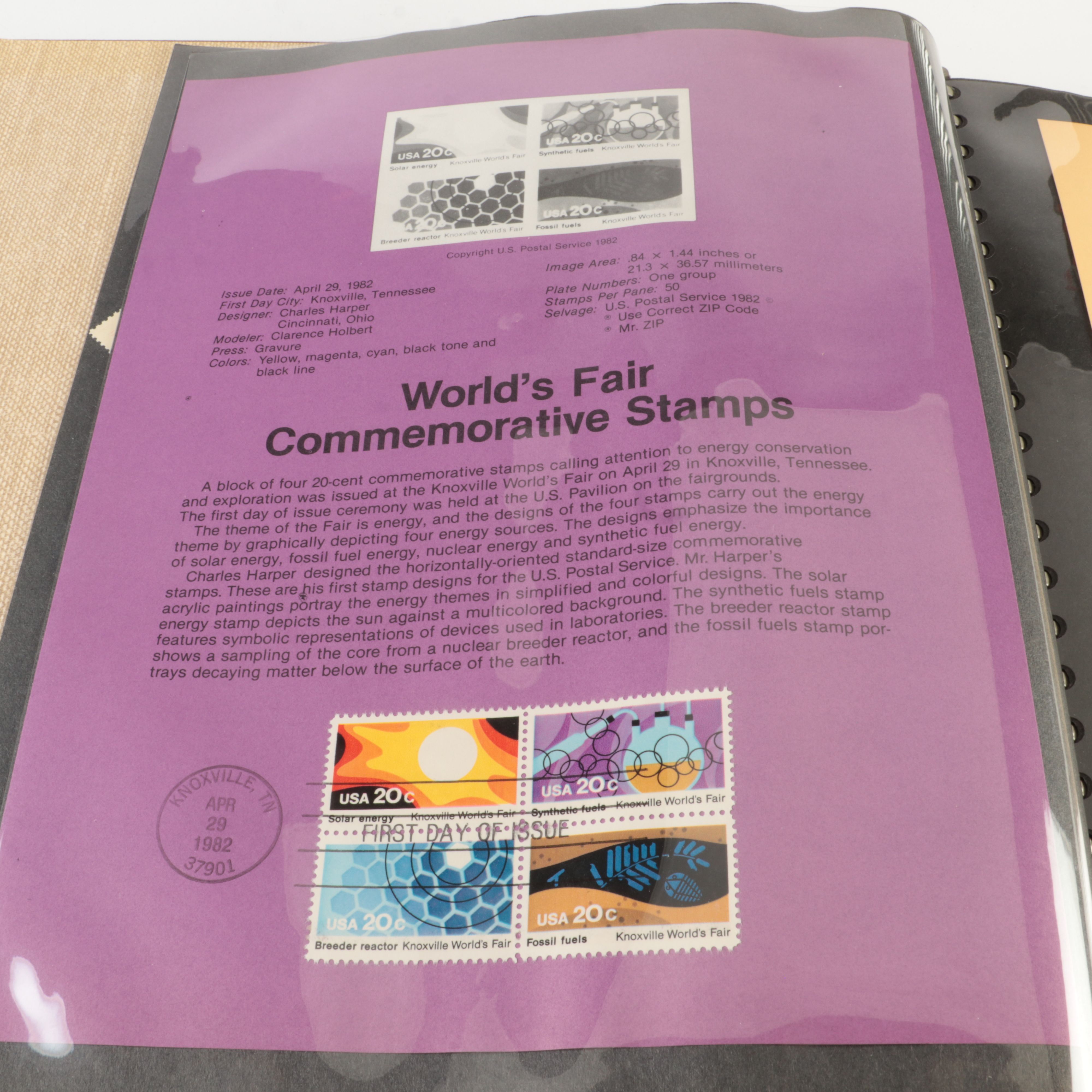 Five  Albums of U.S. First Day Panels, 1980 to 1985