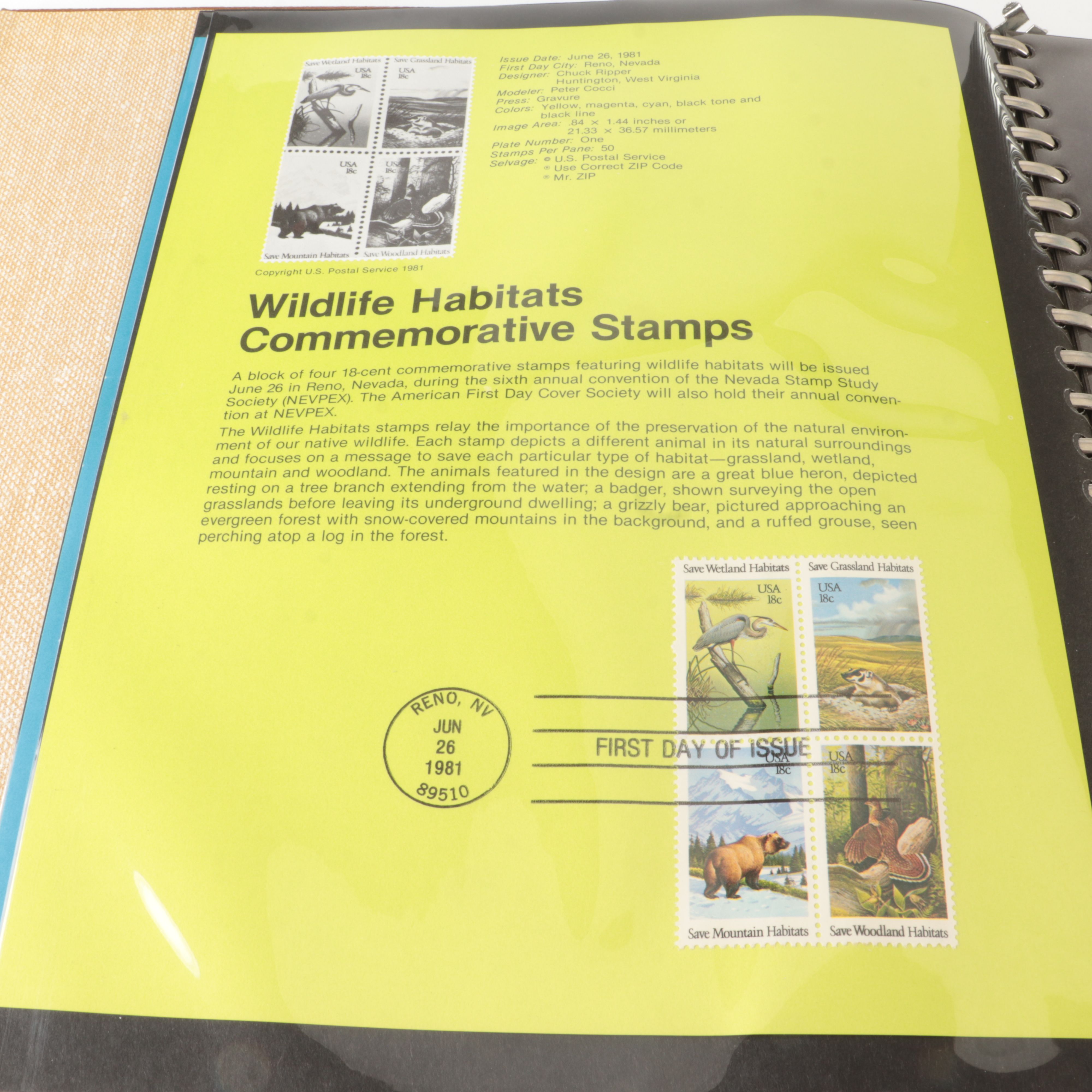 Five  Albums of U.S. First Day Panels, 1980 to 1985