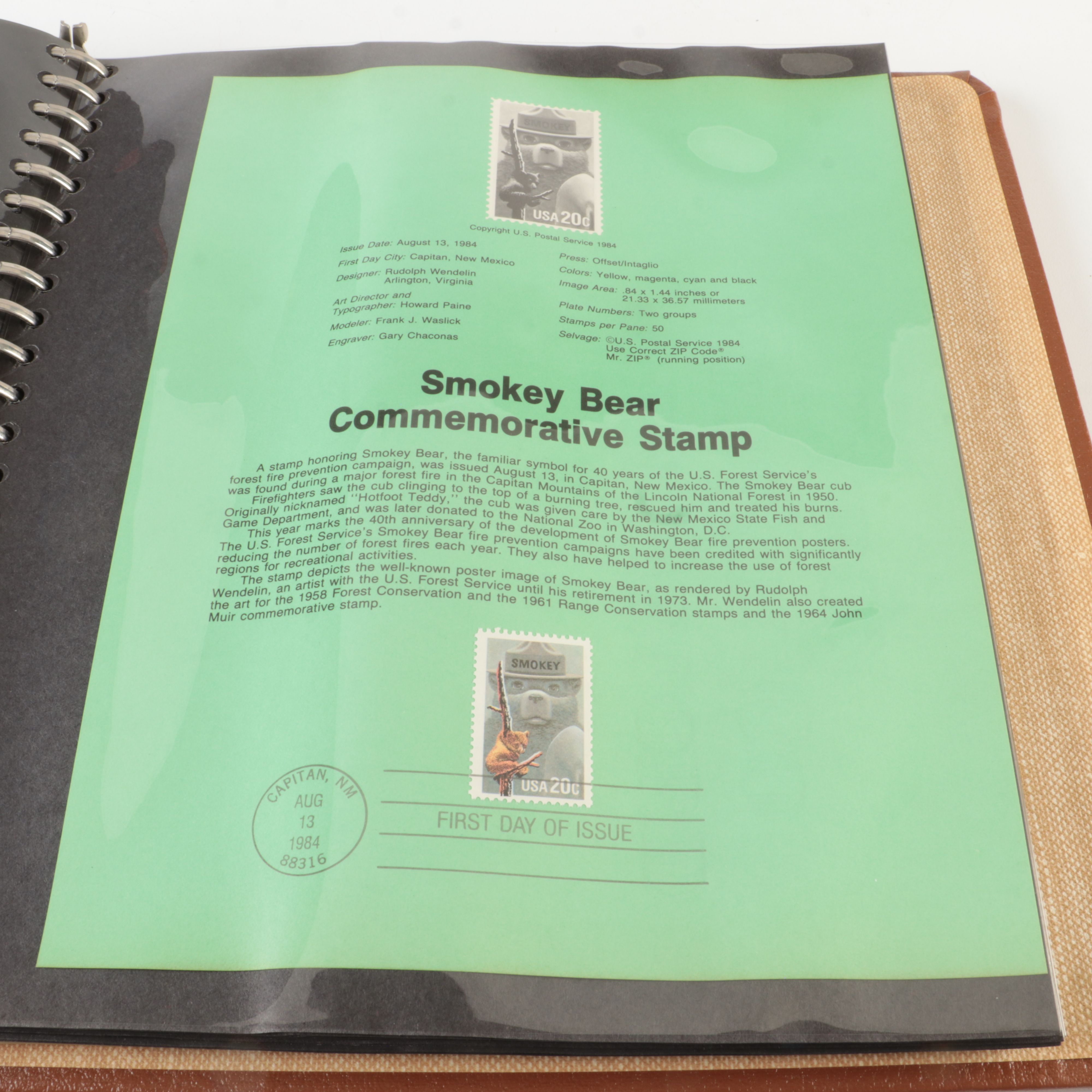 Five  Albums of U.S. First Day Panels, 1980 to 1985