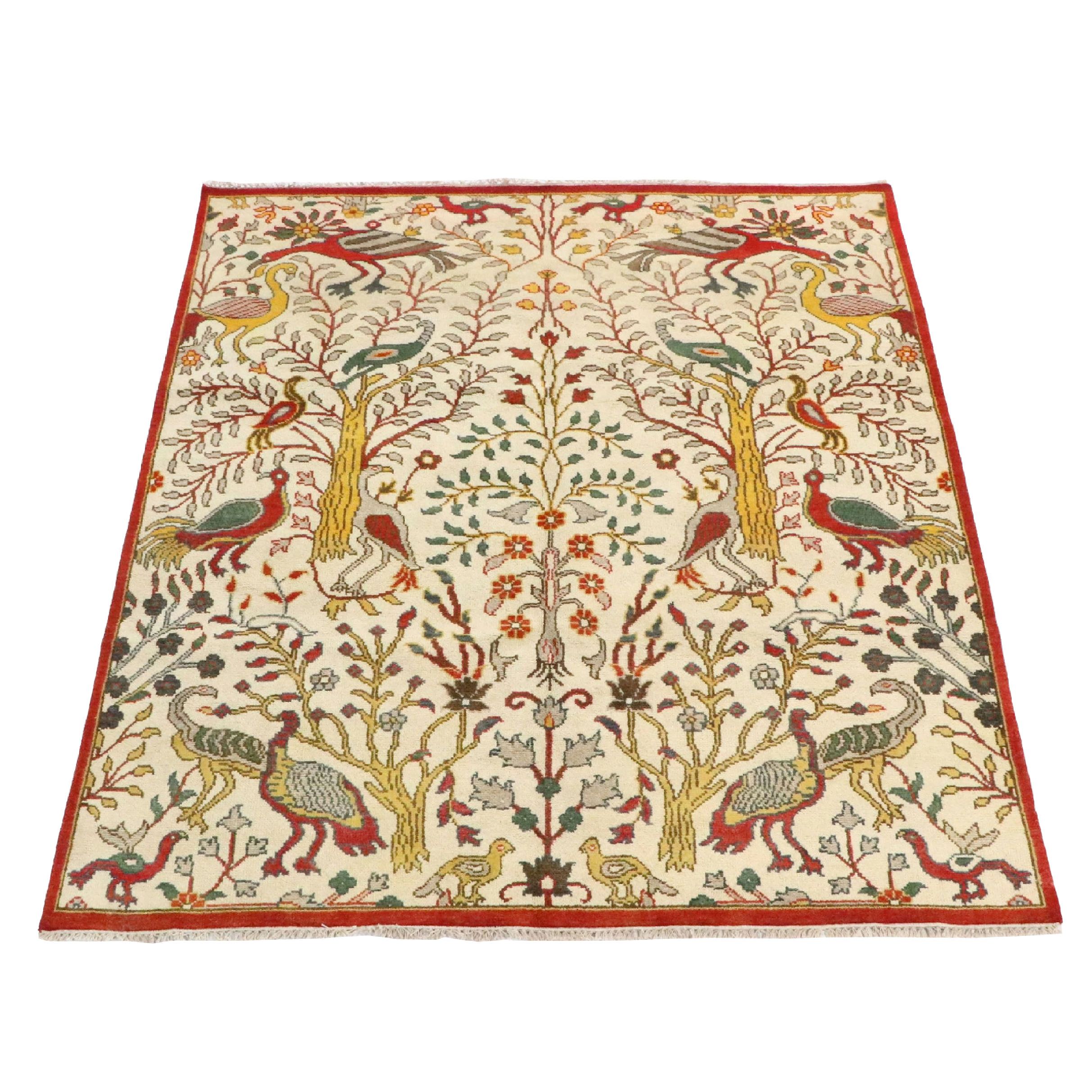 7'10 x 9'8 Hand-Knotted Indo-Persian Ziegler Area Rug