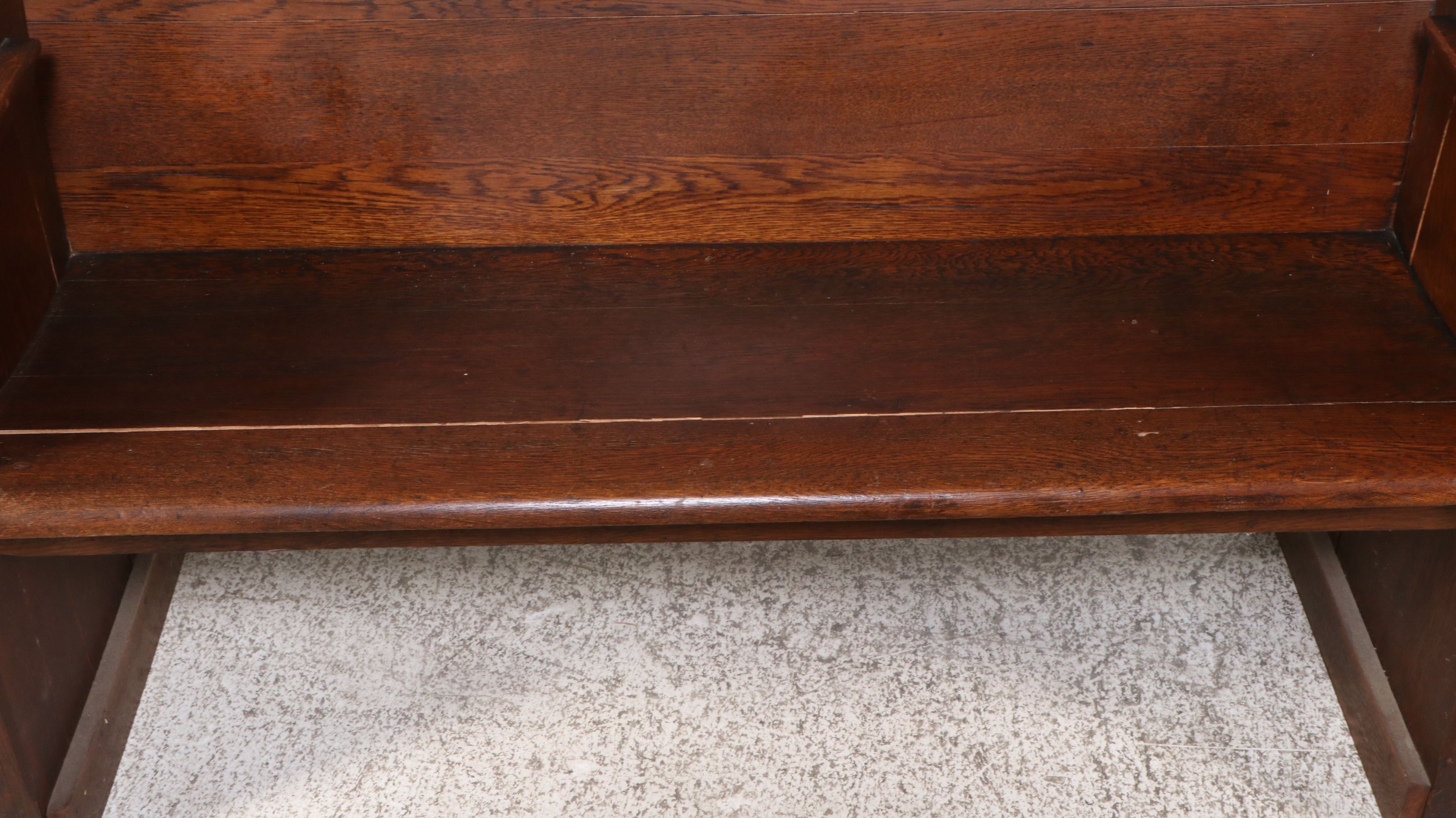Gothic Revival Style Oak Church Pew, Early 20th Century