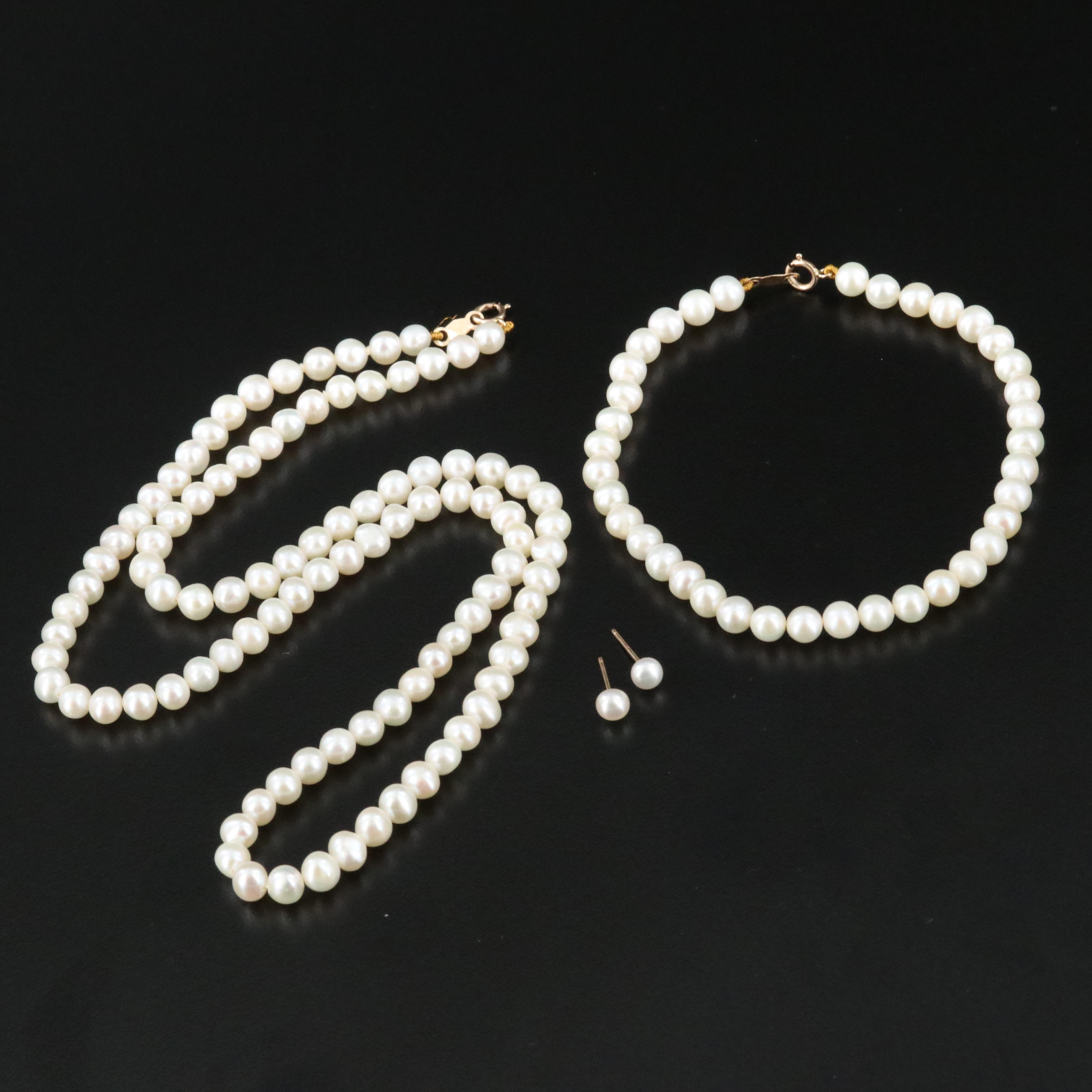 14K Pearl Jewelry Set
