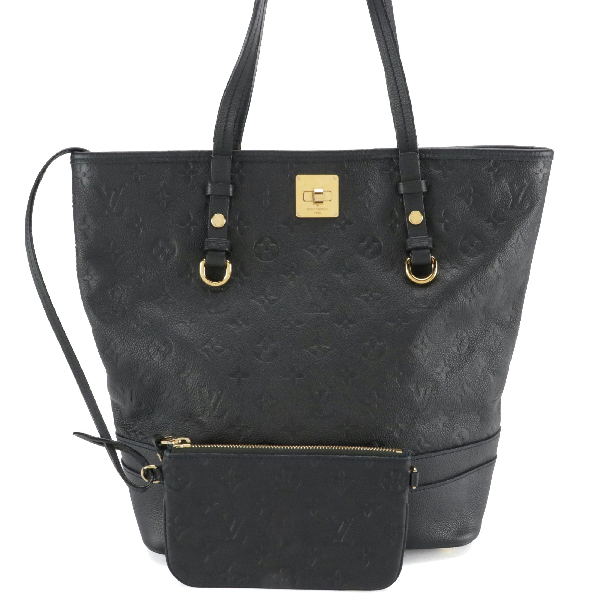 Louis Vuitton Citadine PM Tote and Zip Pouch in Blue Infini Empreinte Leather