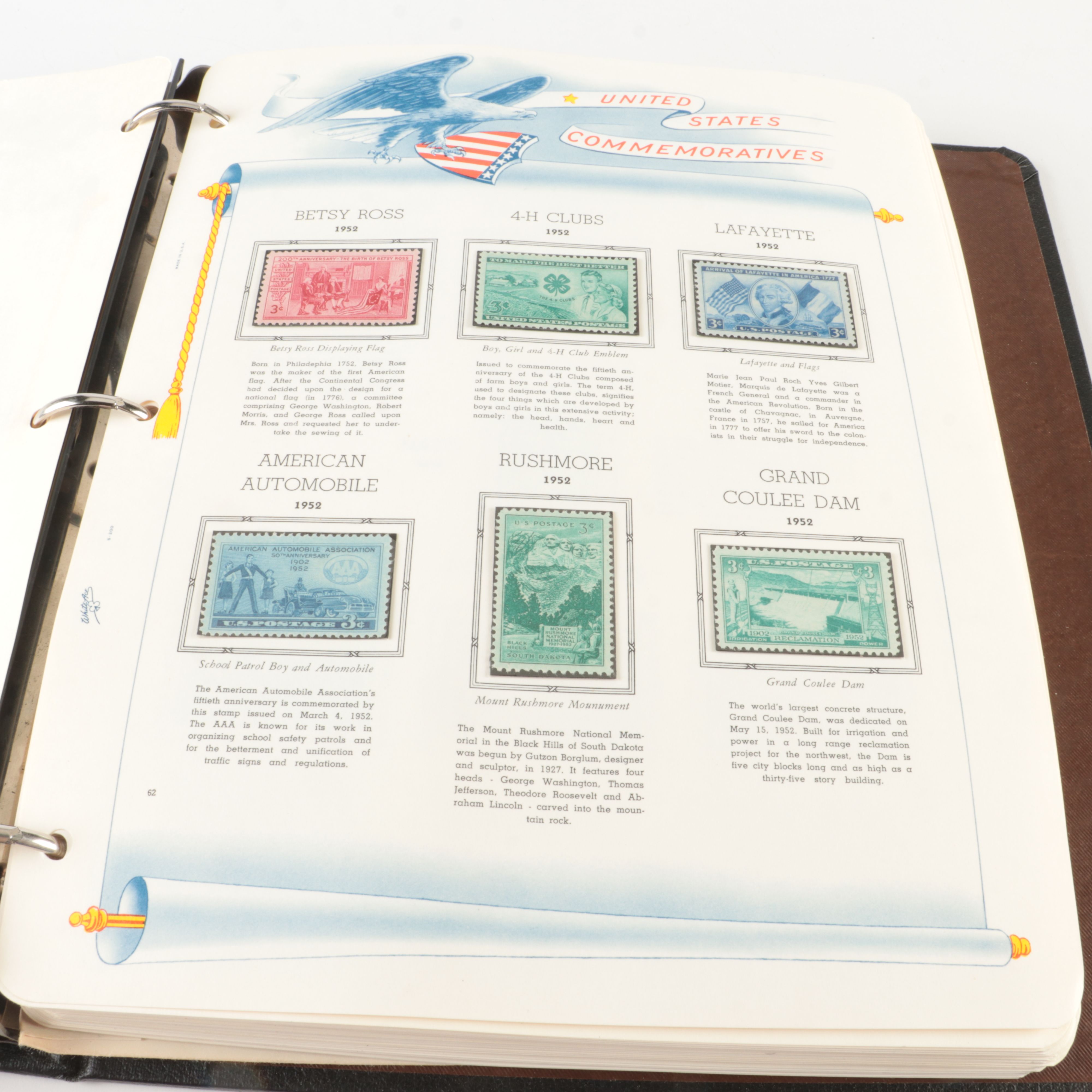 Two Albums of Mint Condition U.S. Stamp Plate Blocks and Singles, 1950 to 1971