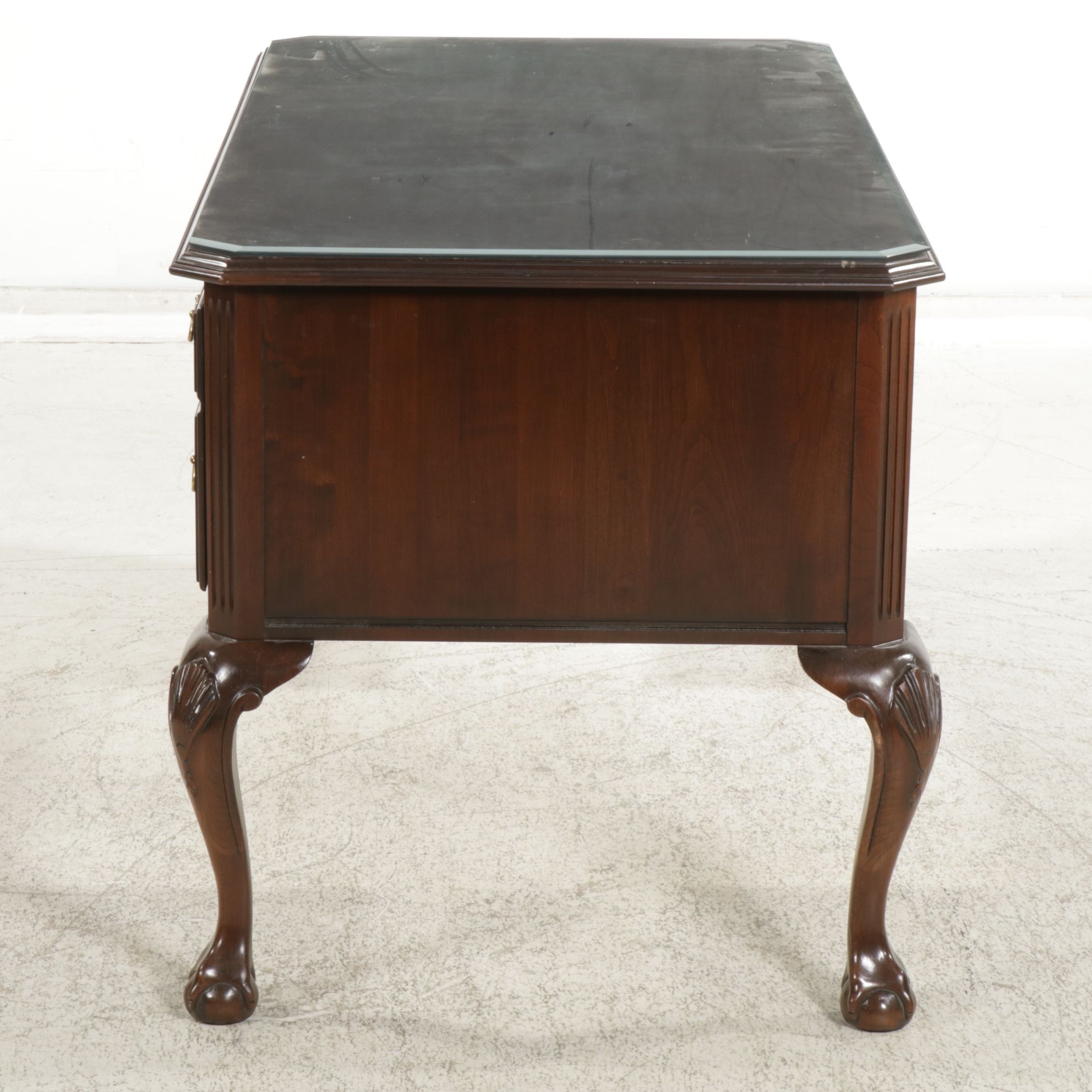 Ethan Allen Chippendale Style Cherry Executive Desk