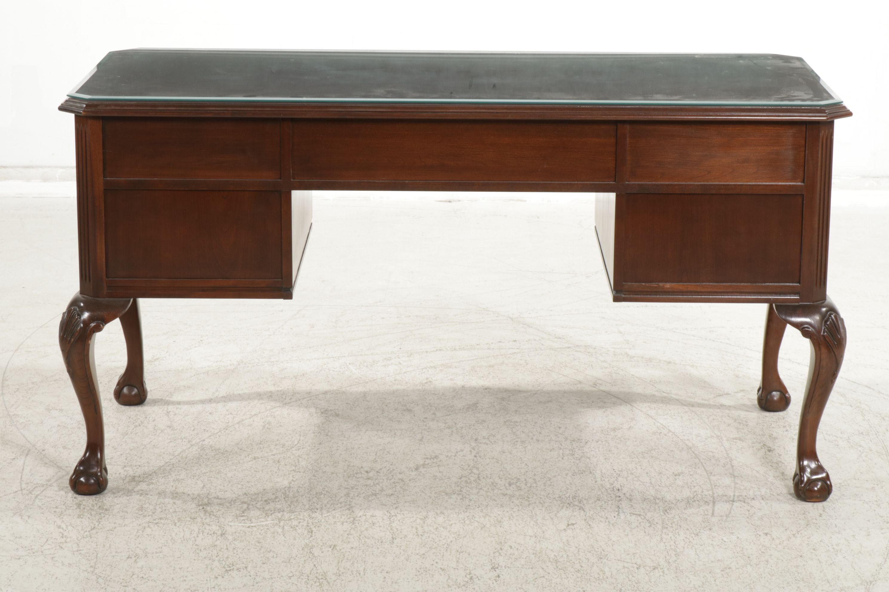 Ethan Allen Chippendale Style Cherry Executive Desk