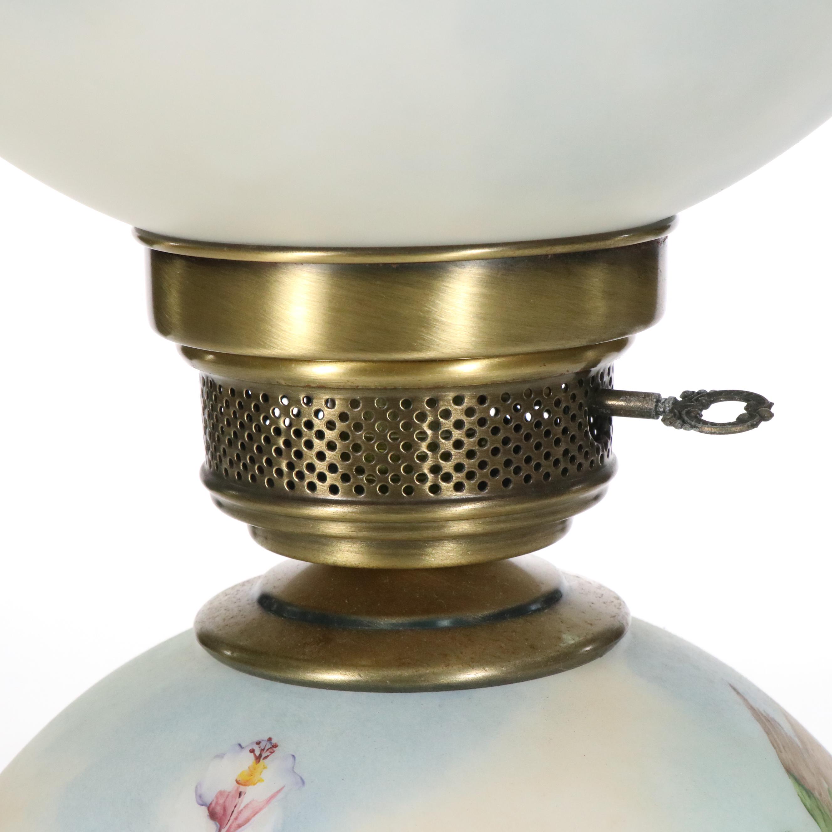 Karen Rogers Hand-Painted Gone with the Wind Style Table Lamp