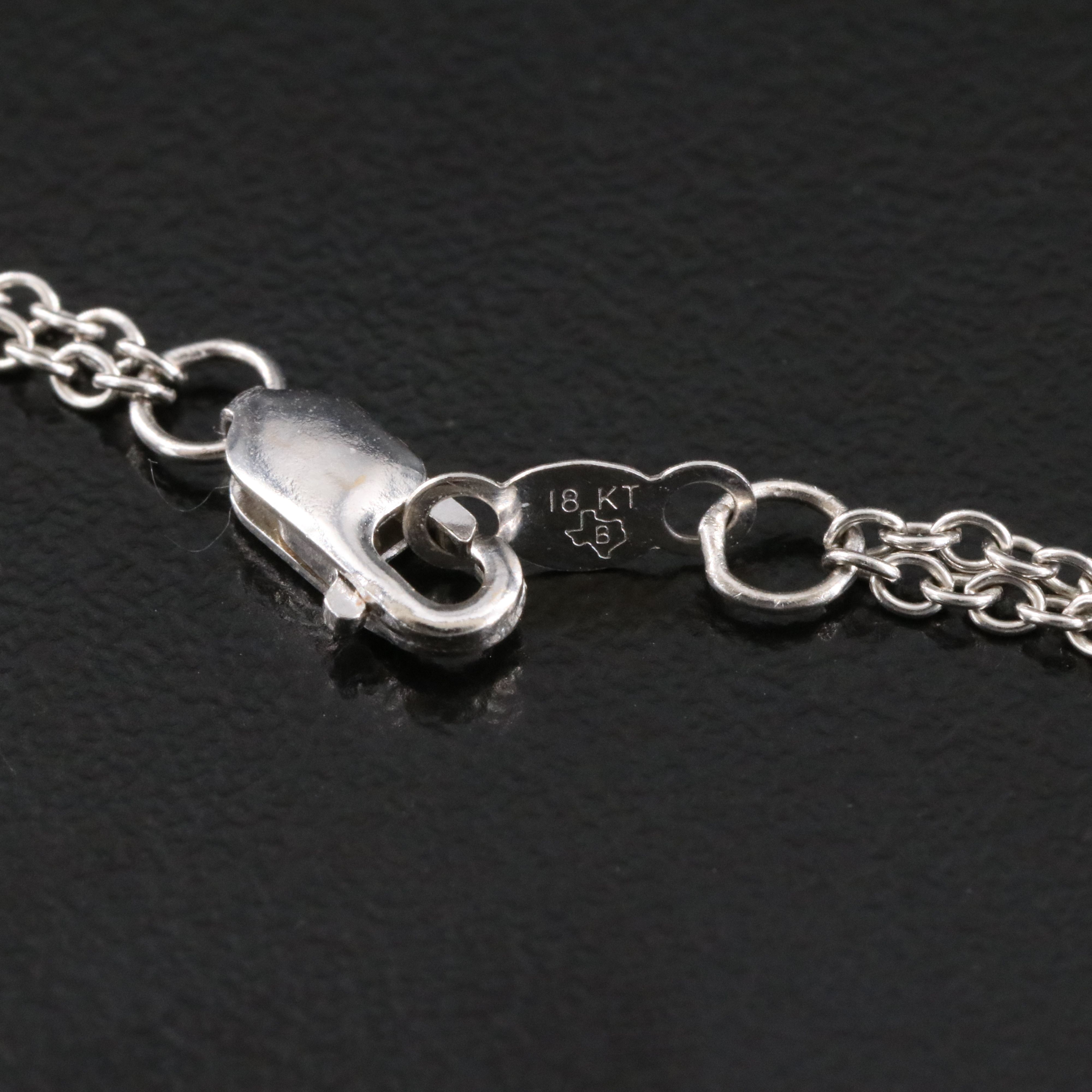 18K 0.54 CTW  Diamond Locket on Double Chain Necklace