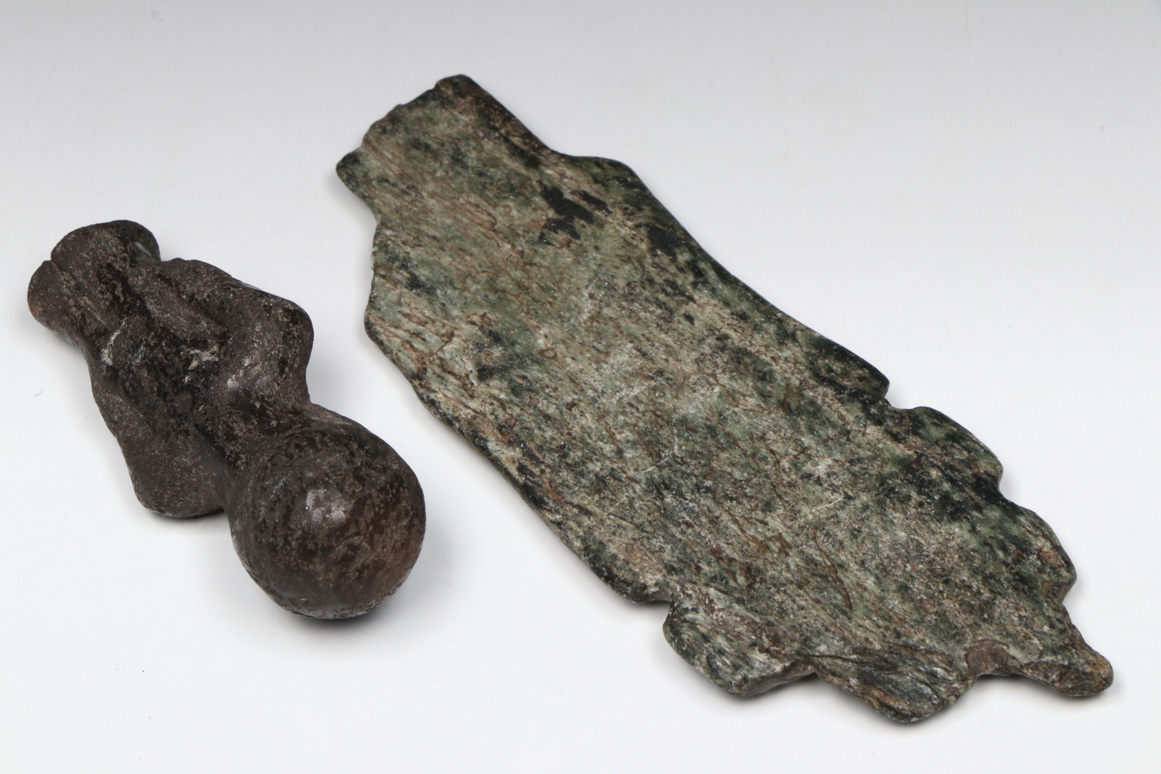 Ancient Chinese & Pre-Columbian Jade, Jadeite and Serpentine Carvings & Figures