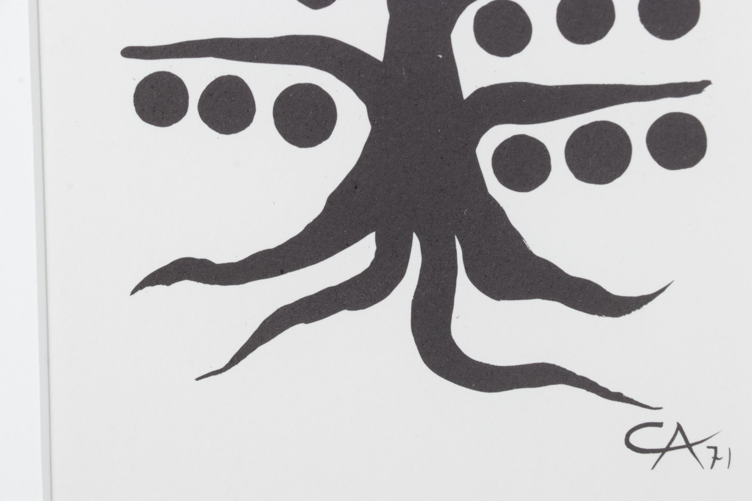 Alexander Calder Color Lithograph "Tree" for "Derrière le Miroir," 1971