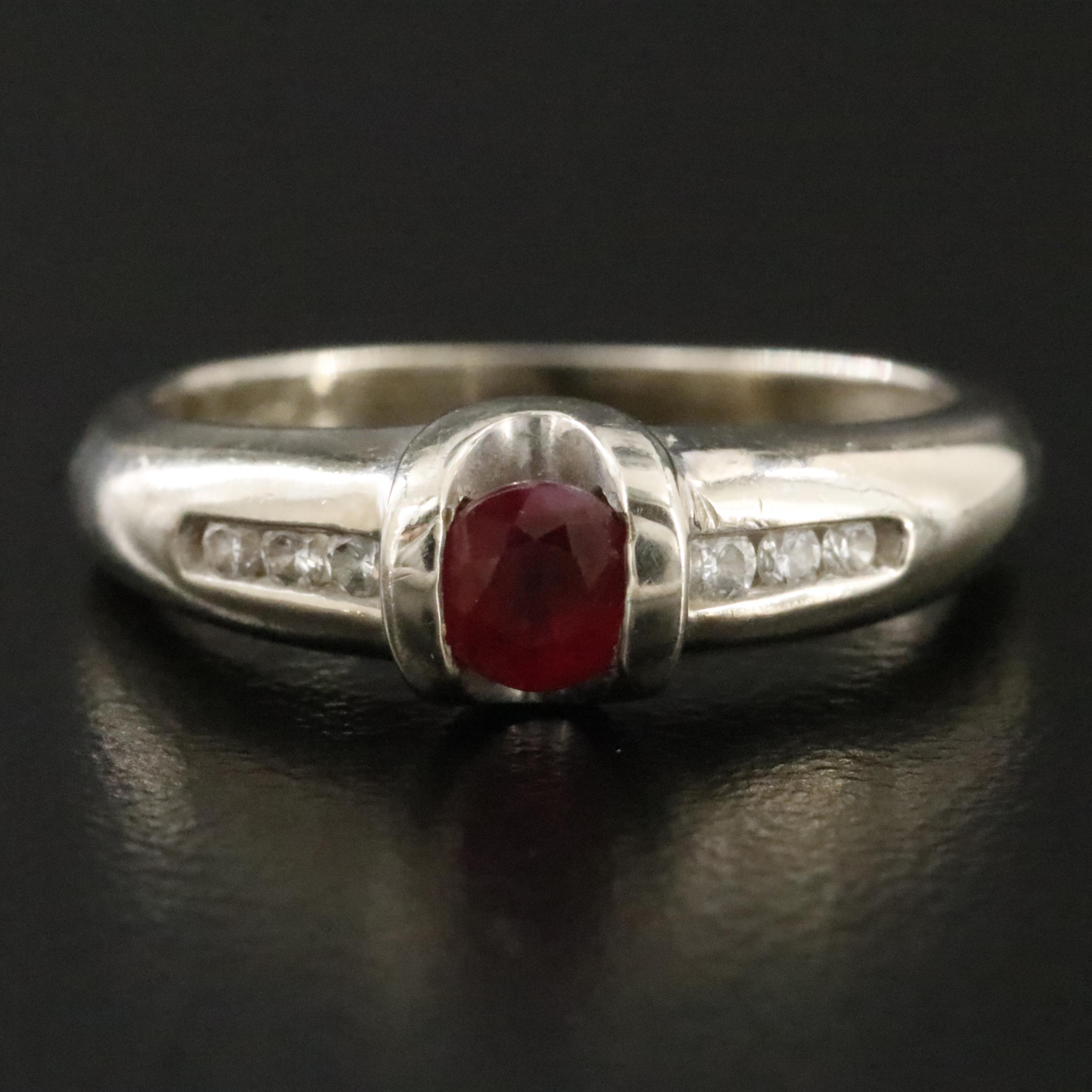 10K Ruby and Diamond Ring