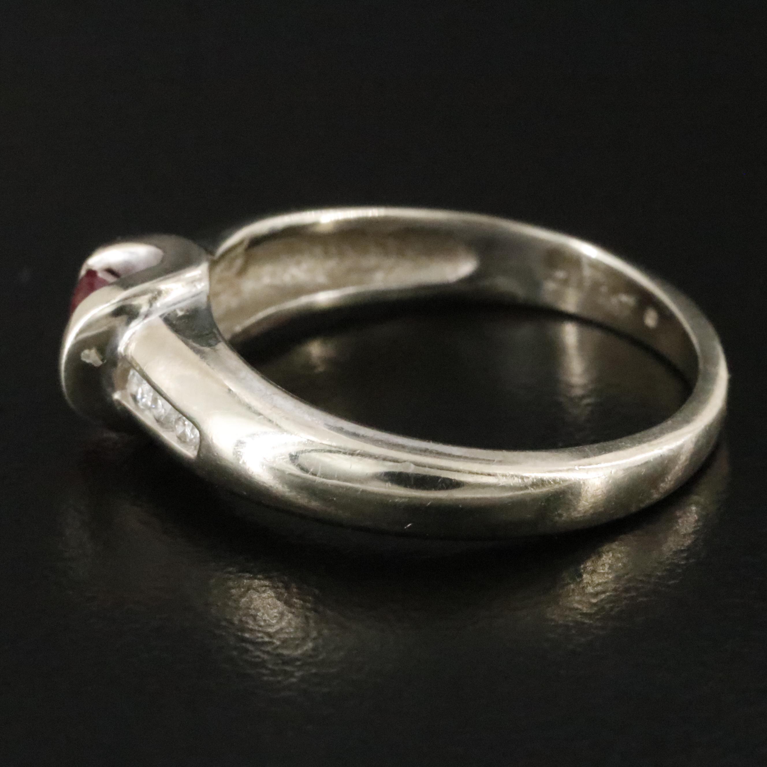 10K Ruby and Diamond Ring