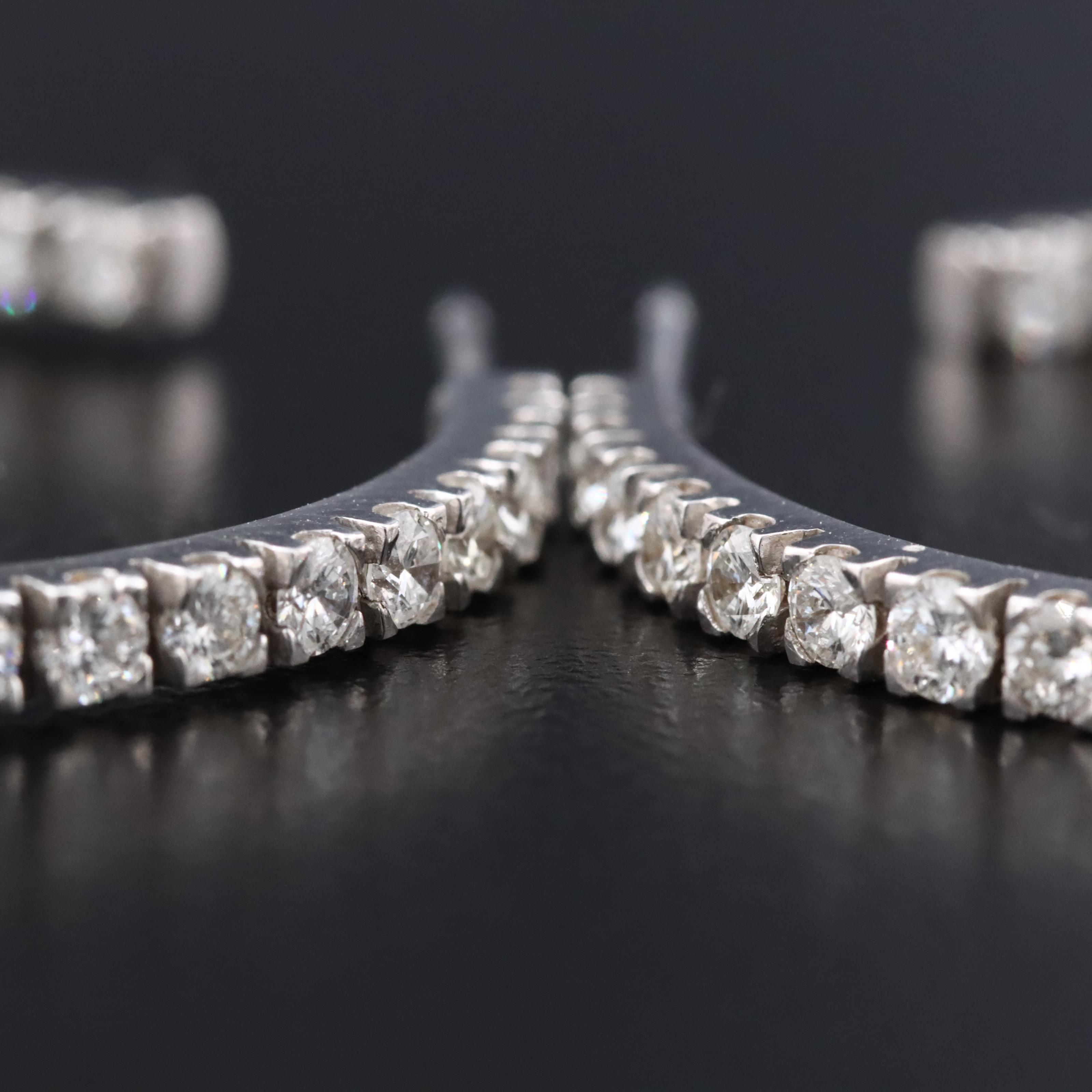 18K 4.00 CTW Diamond Inside-Out Hoop Earrings