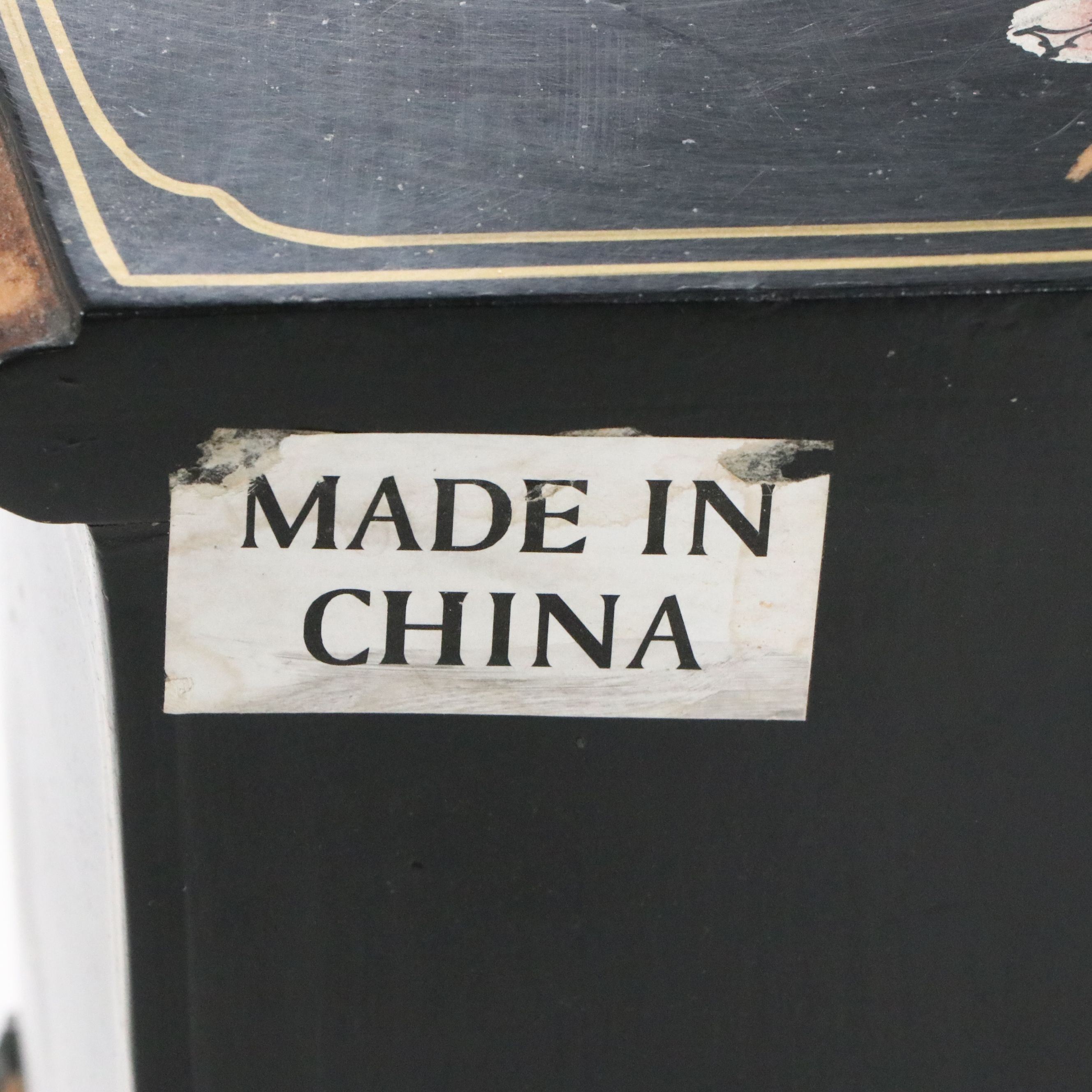 Chinese Embellished and Lacquered Wood Commode, Late 20th Century