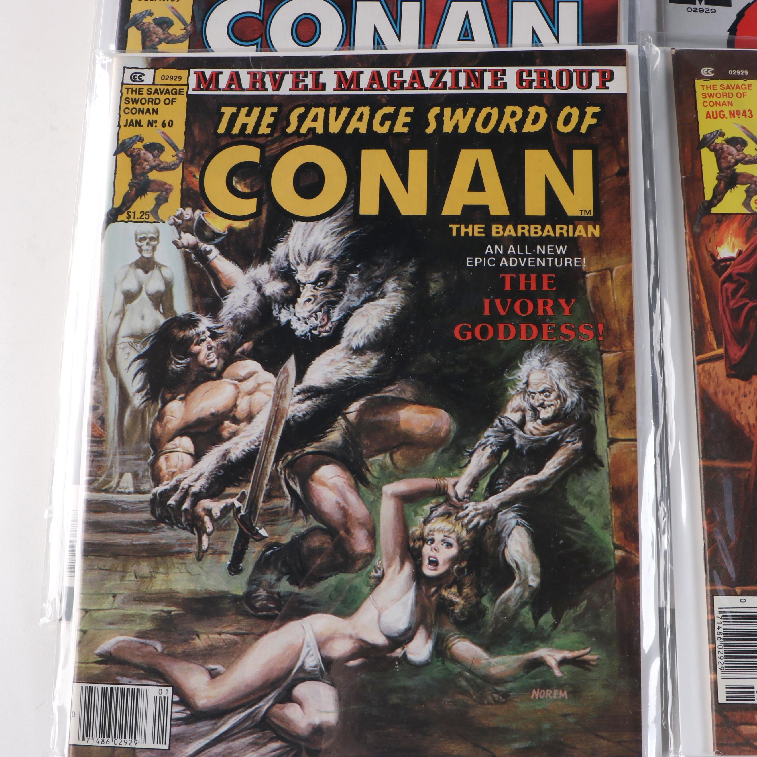 Bronze Age Marvel "The Savage Sword of Conan the Barbarian" Comics