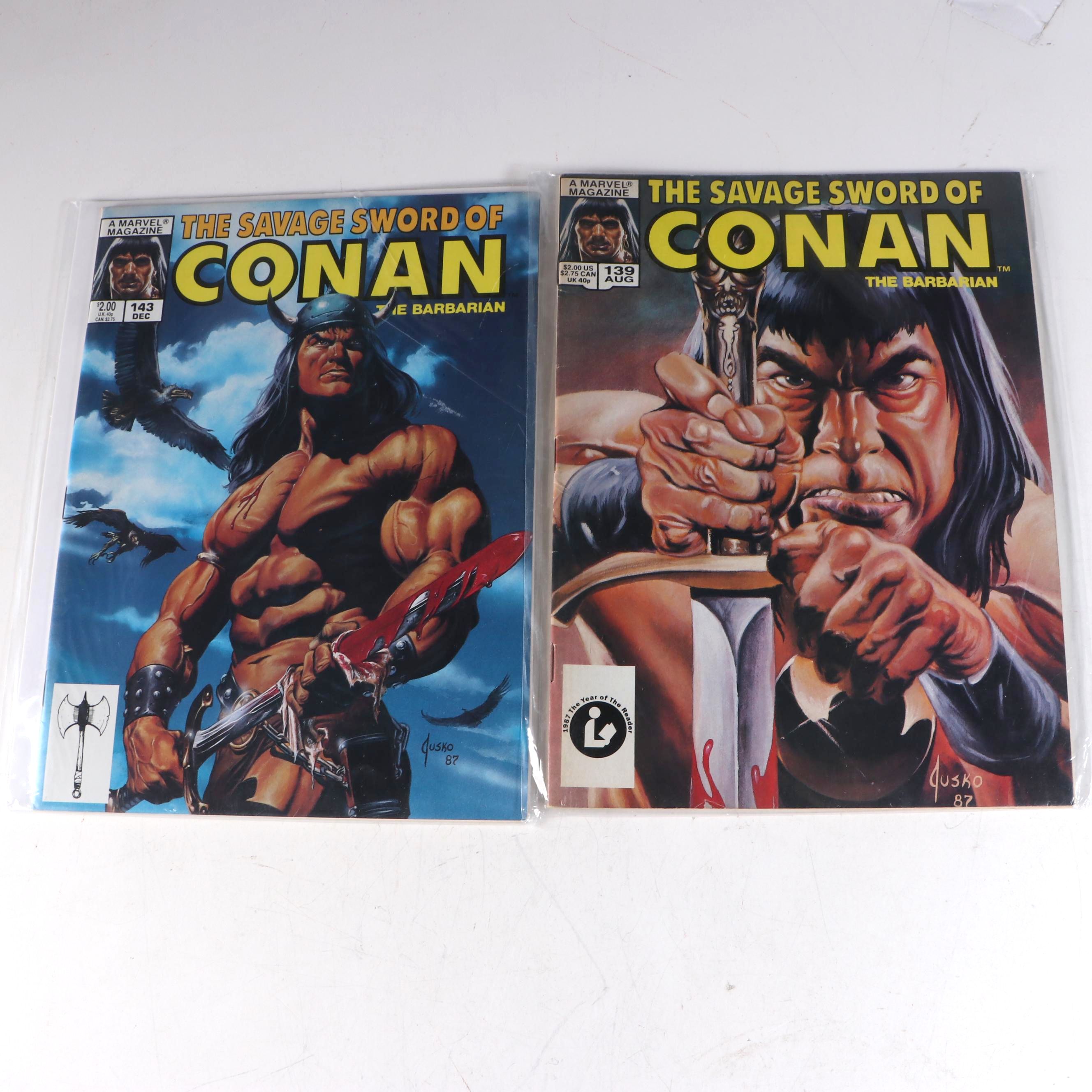 Bronze Age Marvel "The Savage Sword of Conan the Barbarian" Comics