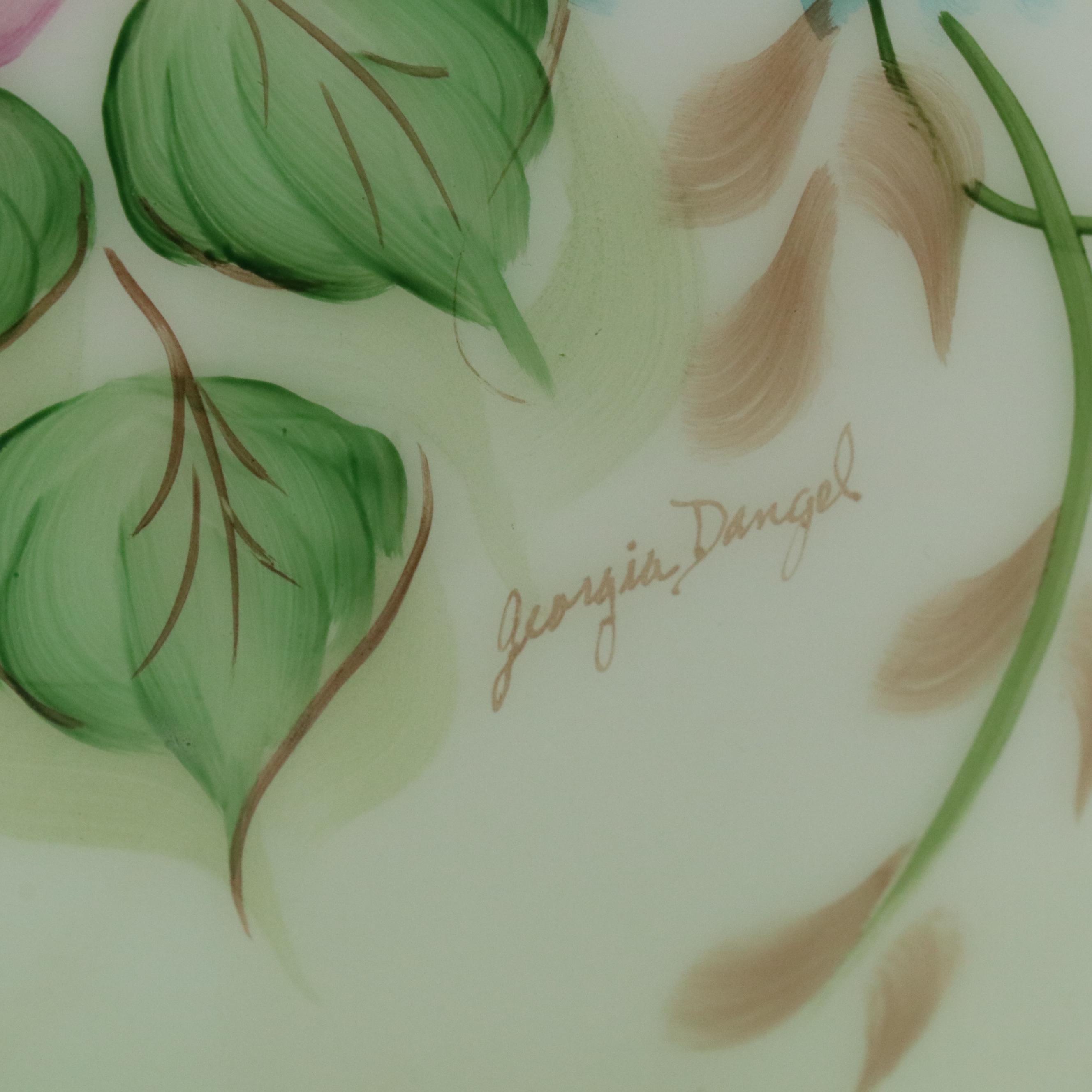 Georgia Dangel Hand-Painted Gone with the Wind Style Parlor Lamp