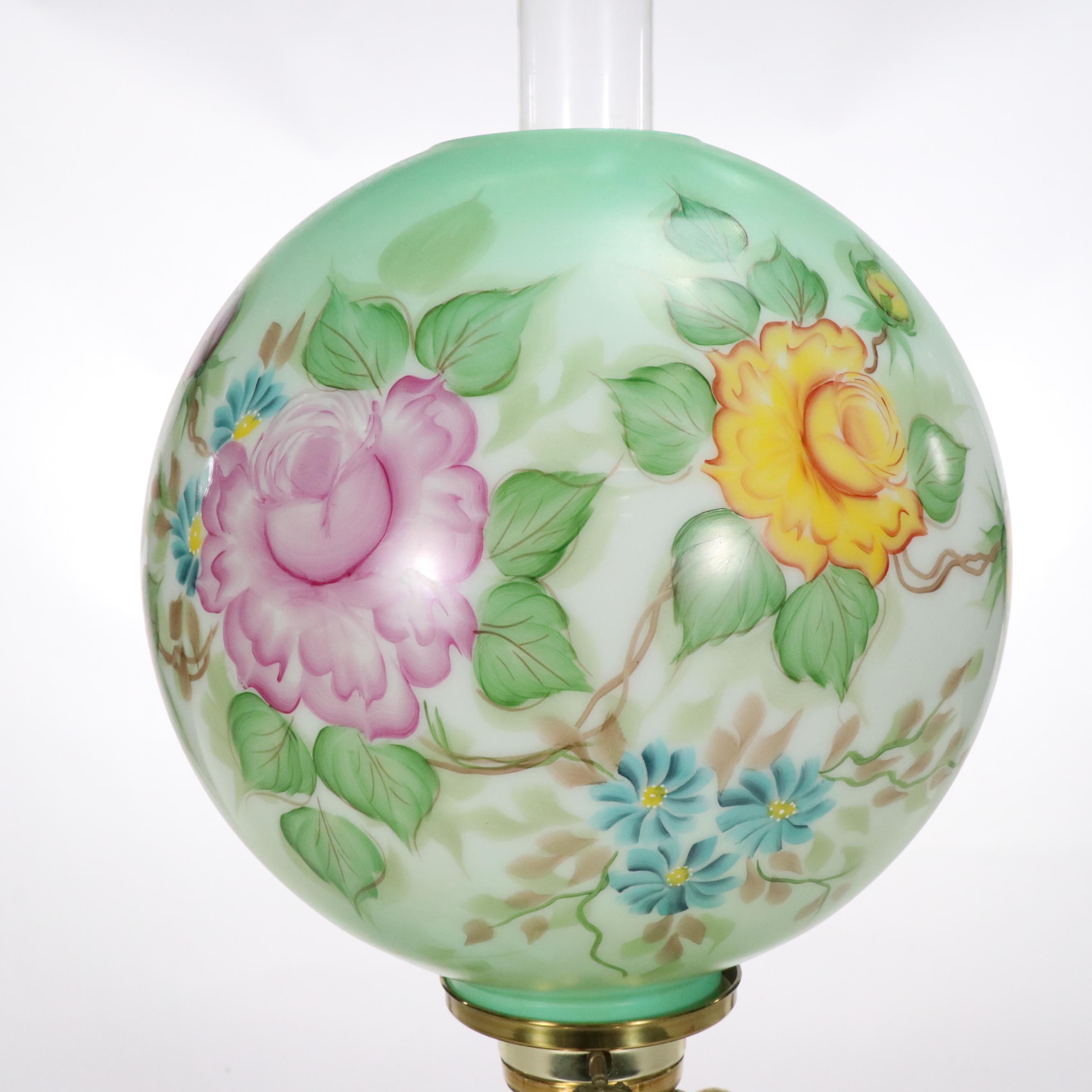 Georgia Dangel Hand-Painted Gone with the Wind Style Parlor Lamp