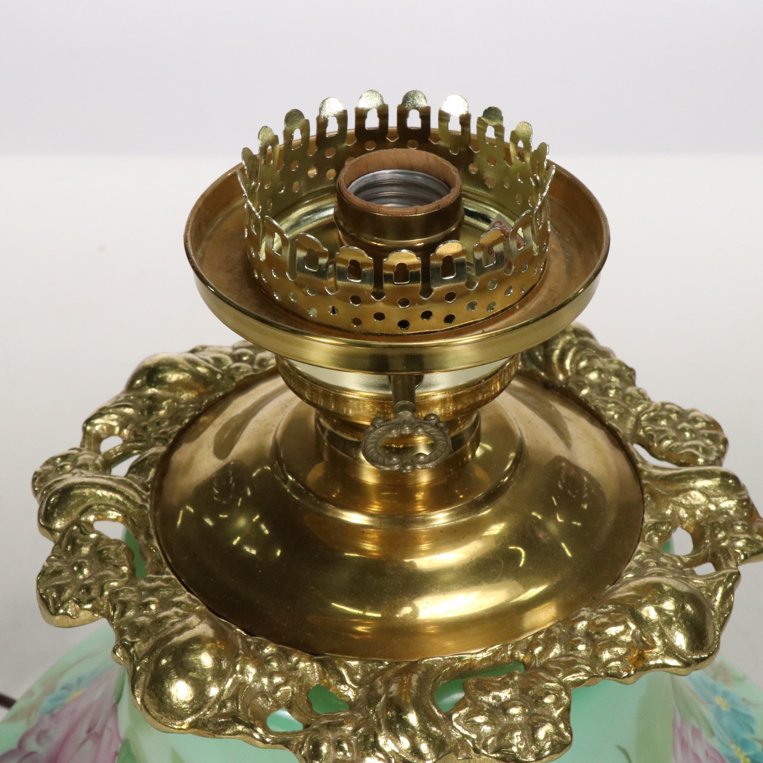 Georgia Dangel Hand-Painted Gone with the Wind Style Parlor Lamp