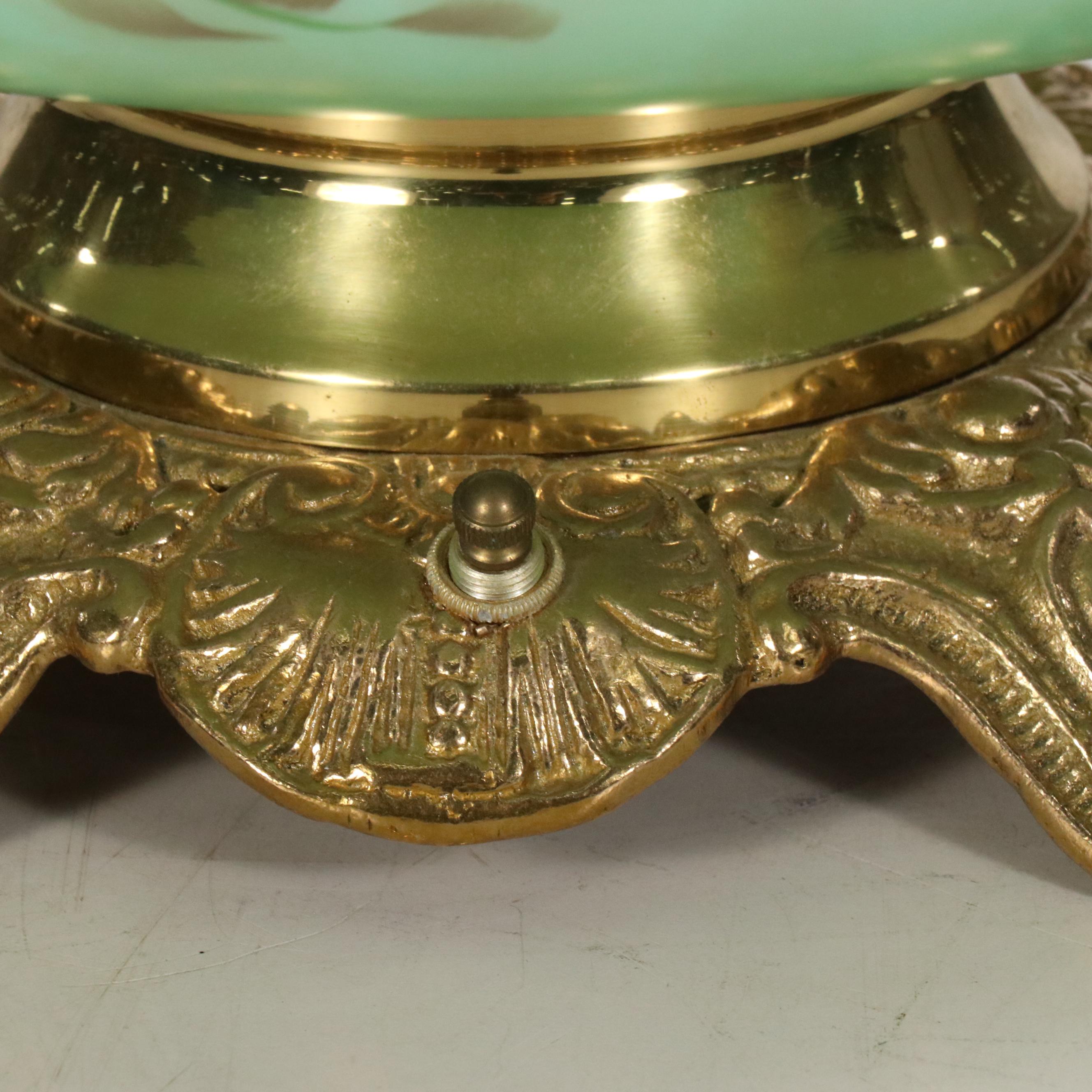 Georgia Dangel Hand-Painted Gone with the Wind Style Parlor Lamp