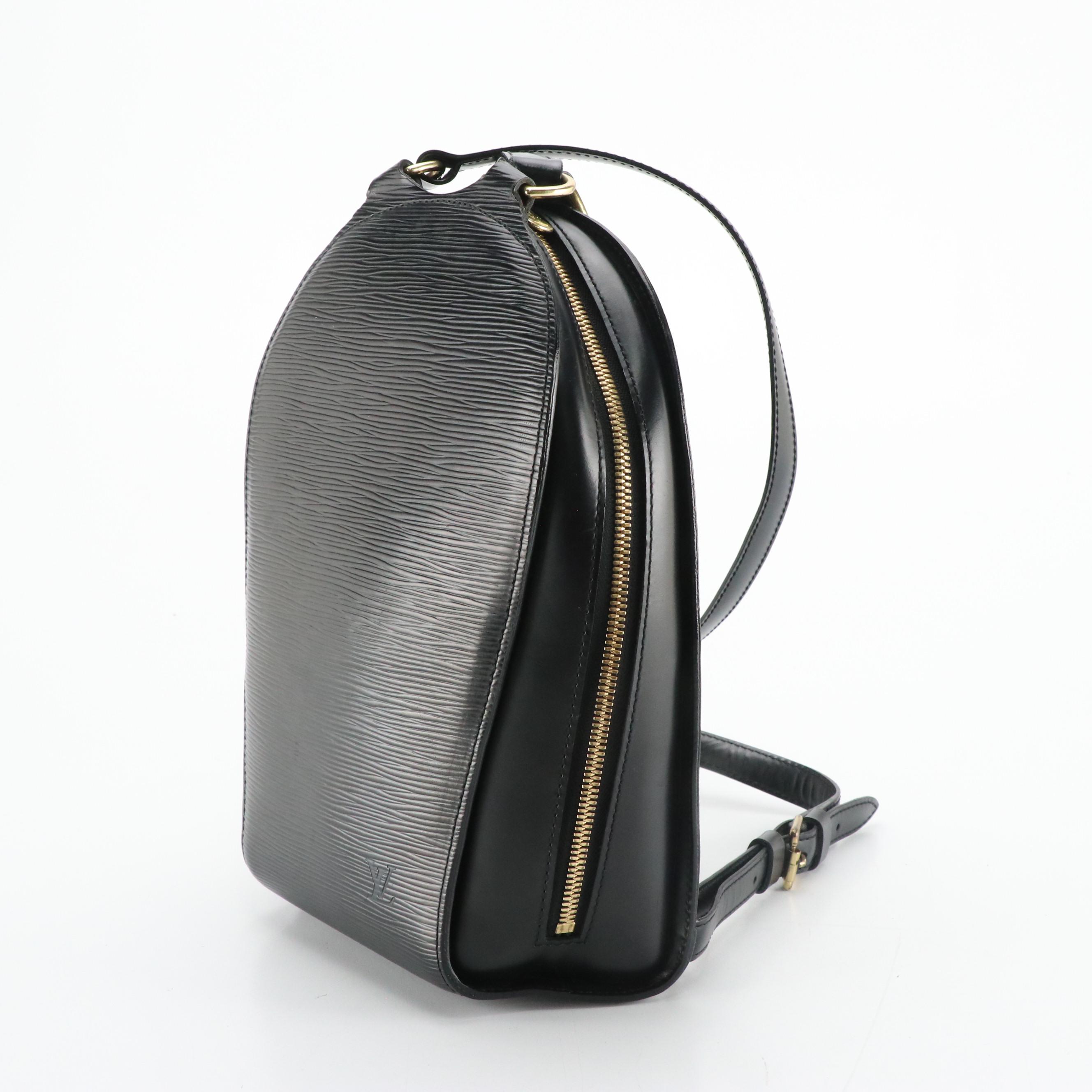 Louis Vuitton Mabillon Backpack in Black Epi and Smooth Leather