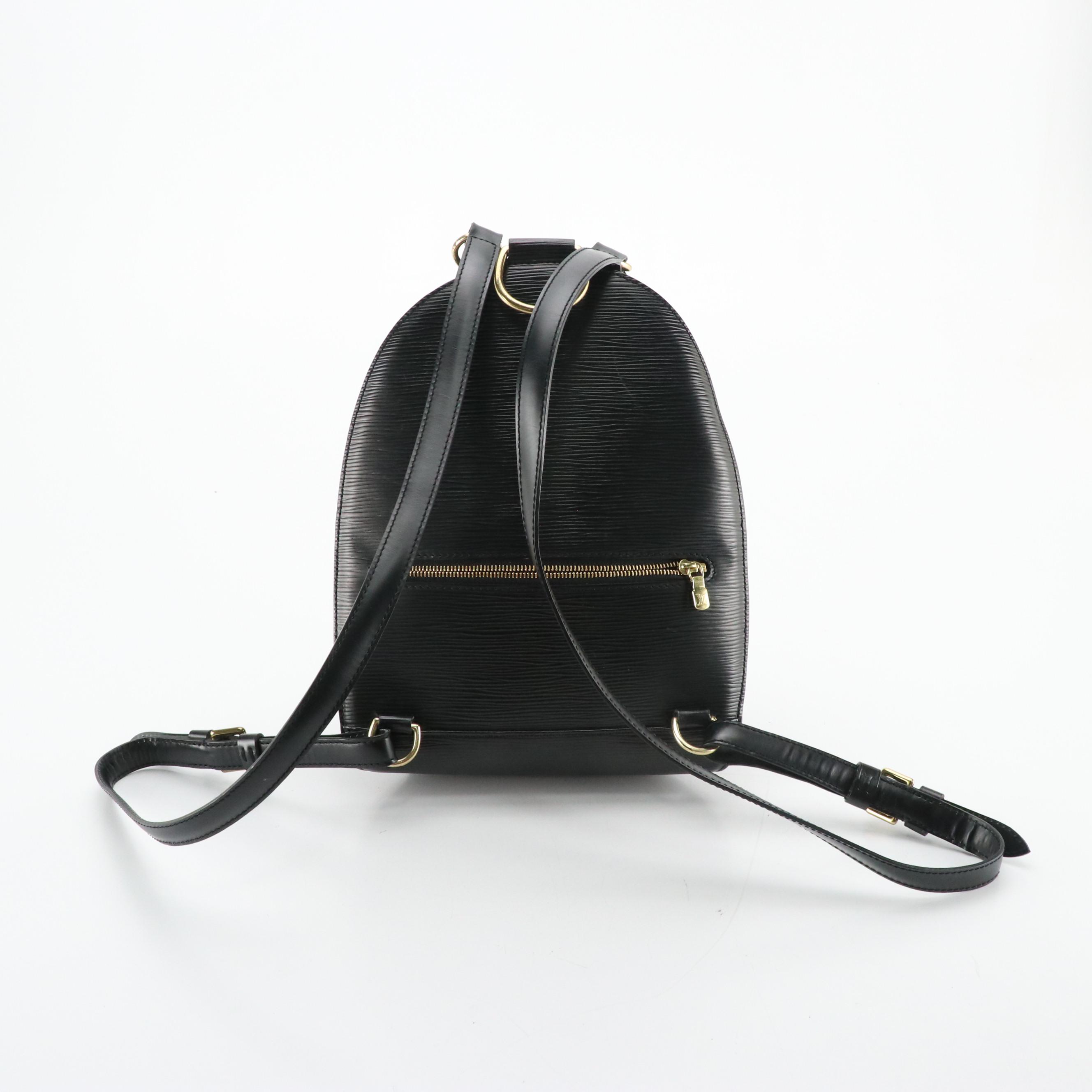 Louis Vuitton Mabillon Backpack in Black Epi and Smooth Leather