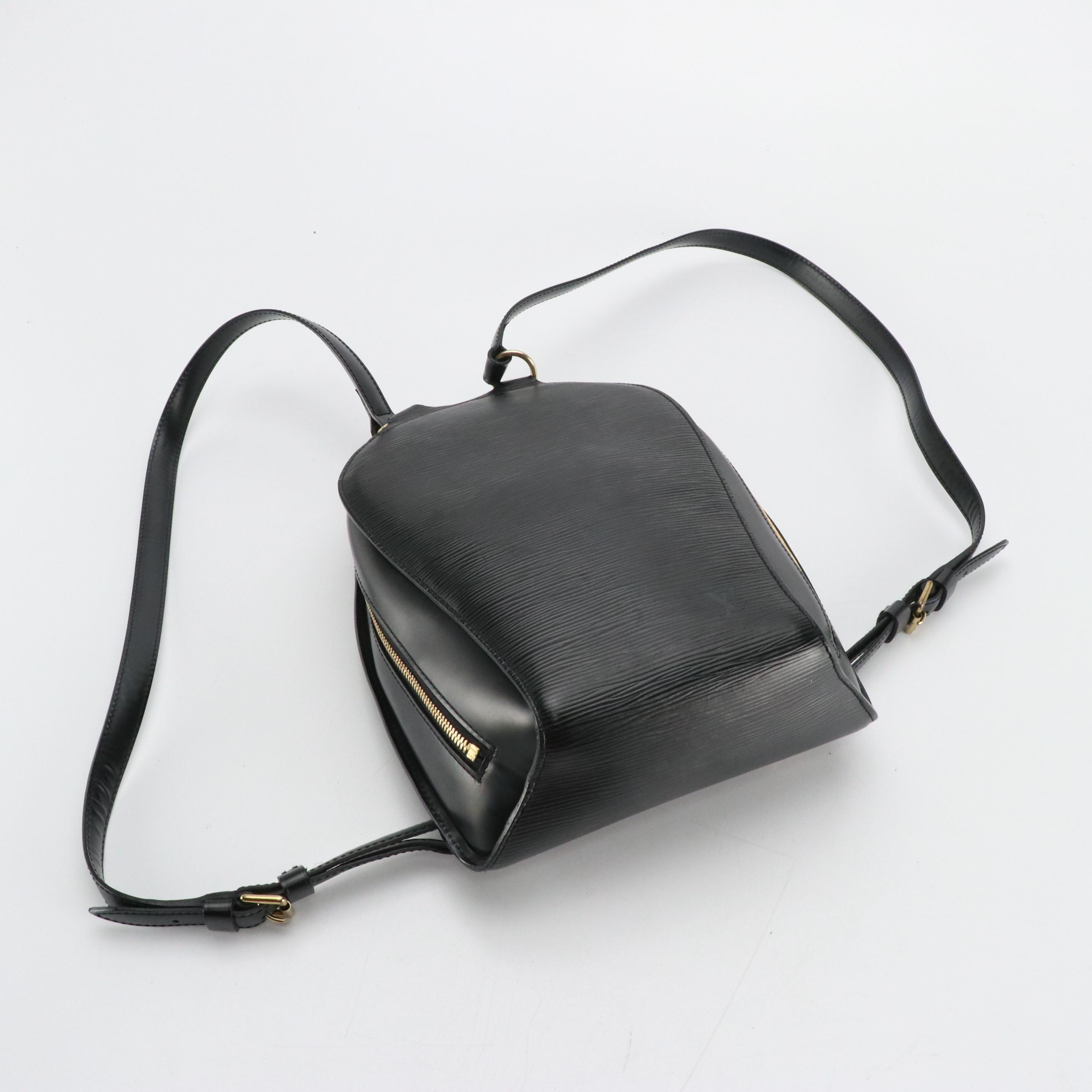Louis Vuitton Mabillon Backpack in Black Epi and Smooth Leather