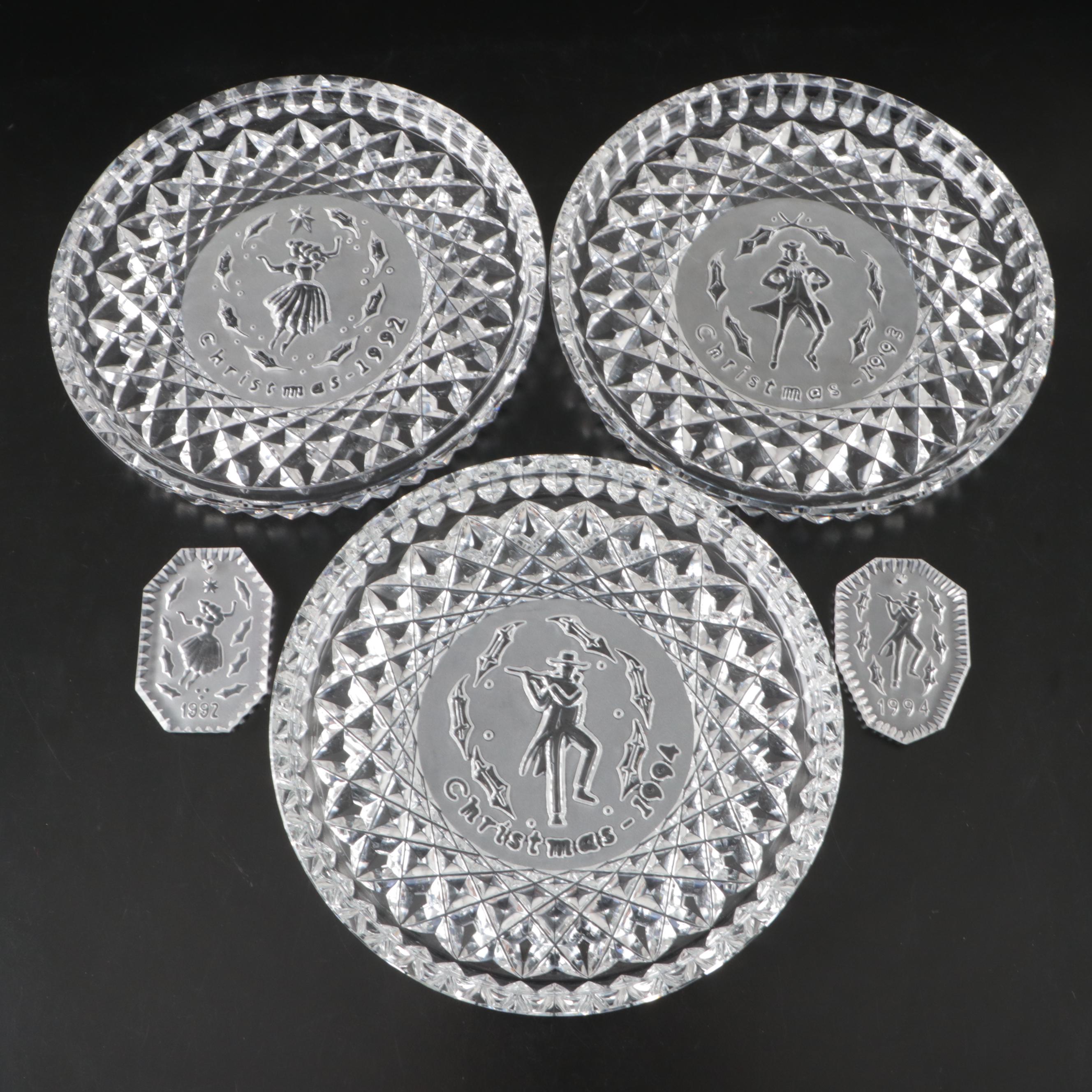 Waterford Crystal "Twelve Days of Christmas" Collector Ornaments and Plates