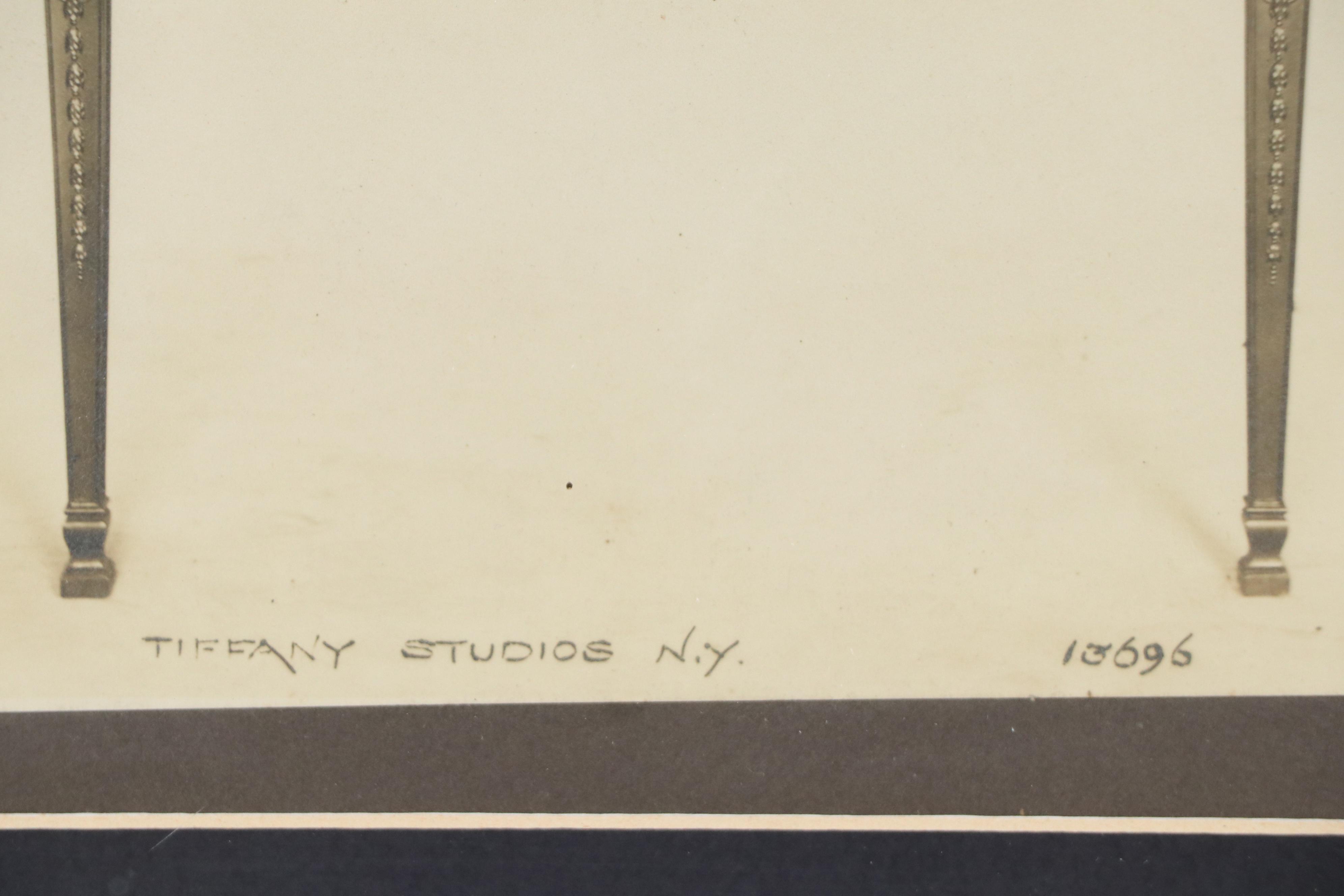 Tiffany Studios, N.Y., Silver Print of George III Hepplewhite Style Sideboard