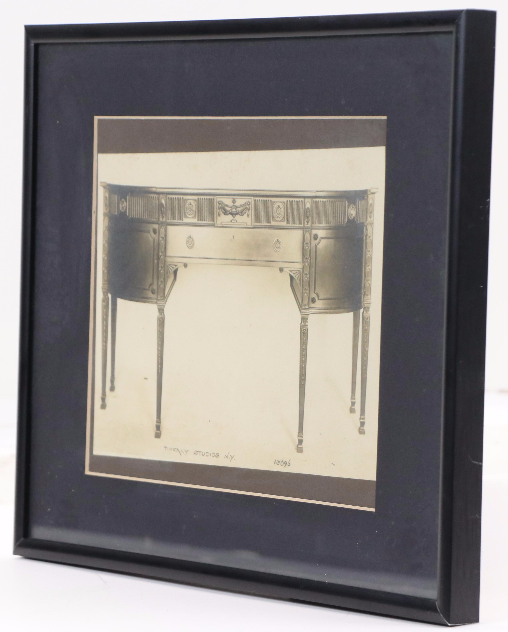 Tiffany Studios, N.Y., Silver Print of George III Hepplewhite Style Sideboard
