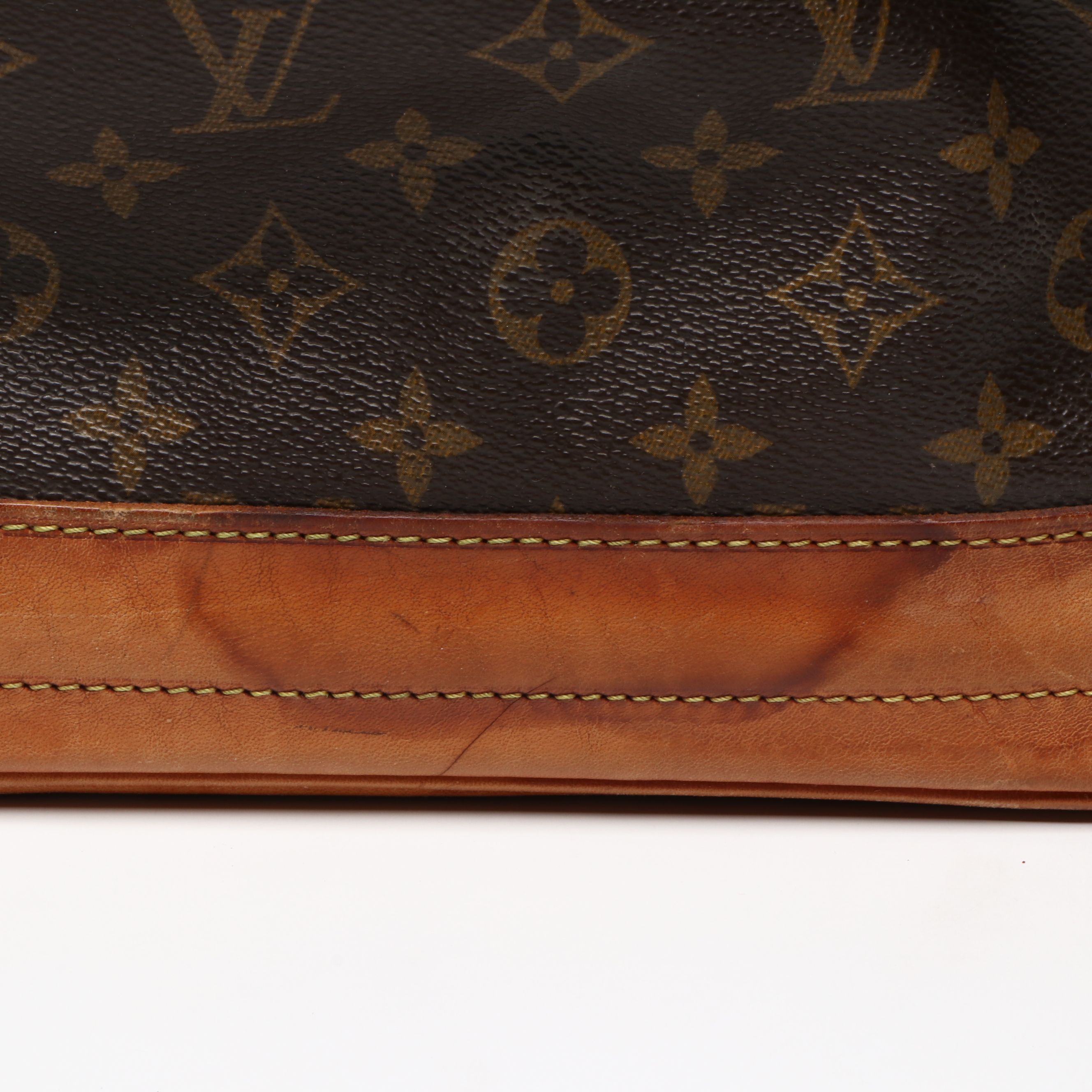 Vintage Louis Vuitton Noé Bag in Monogram Canvas and Vachetta Leather, 1980s