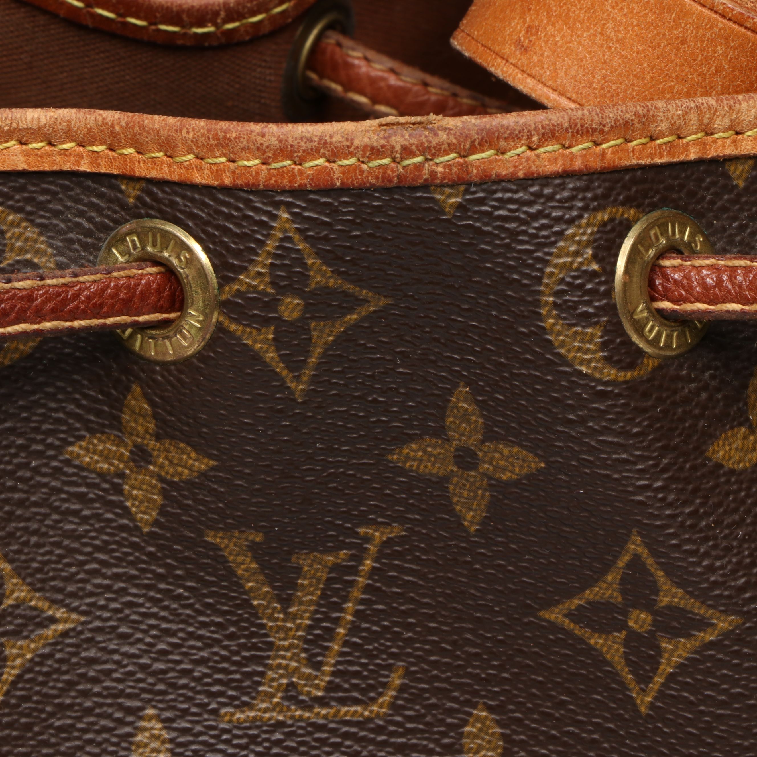 Vintage Louis Vuitton Noé Bag in Monogram Canvas and Vachetta Leather, 1980s