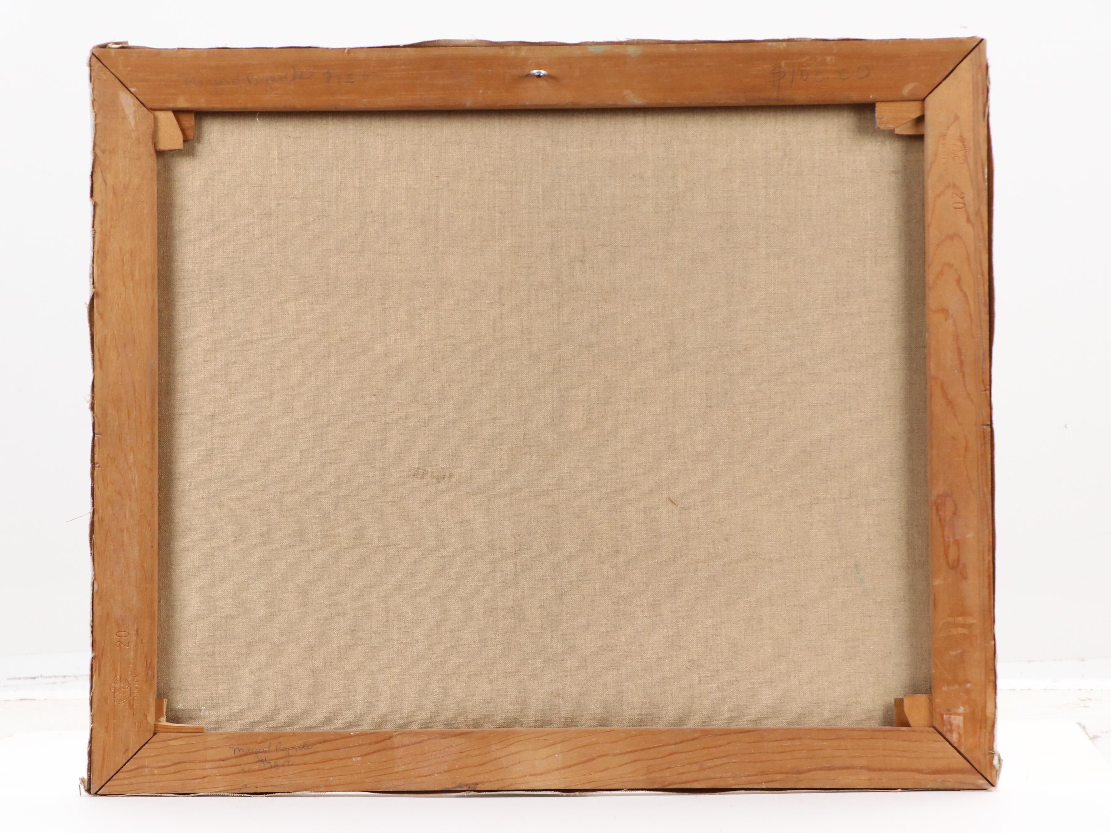 Margaret Reynolds Oil Painting of Lake Landscape, Circa 1950