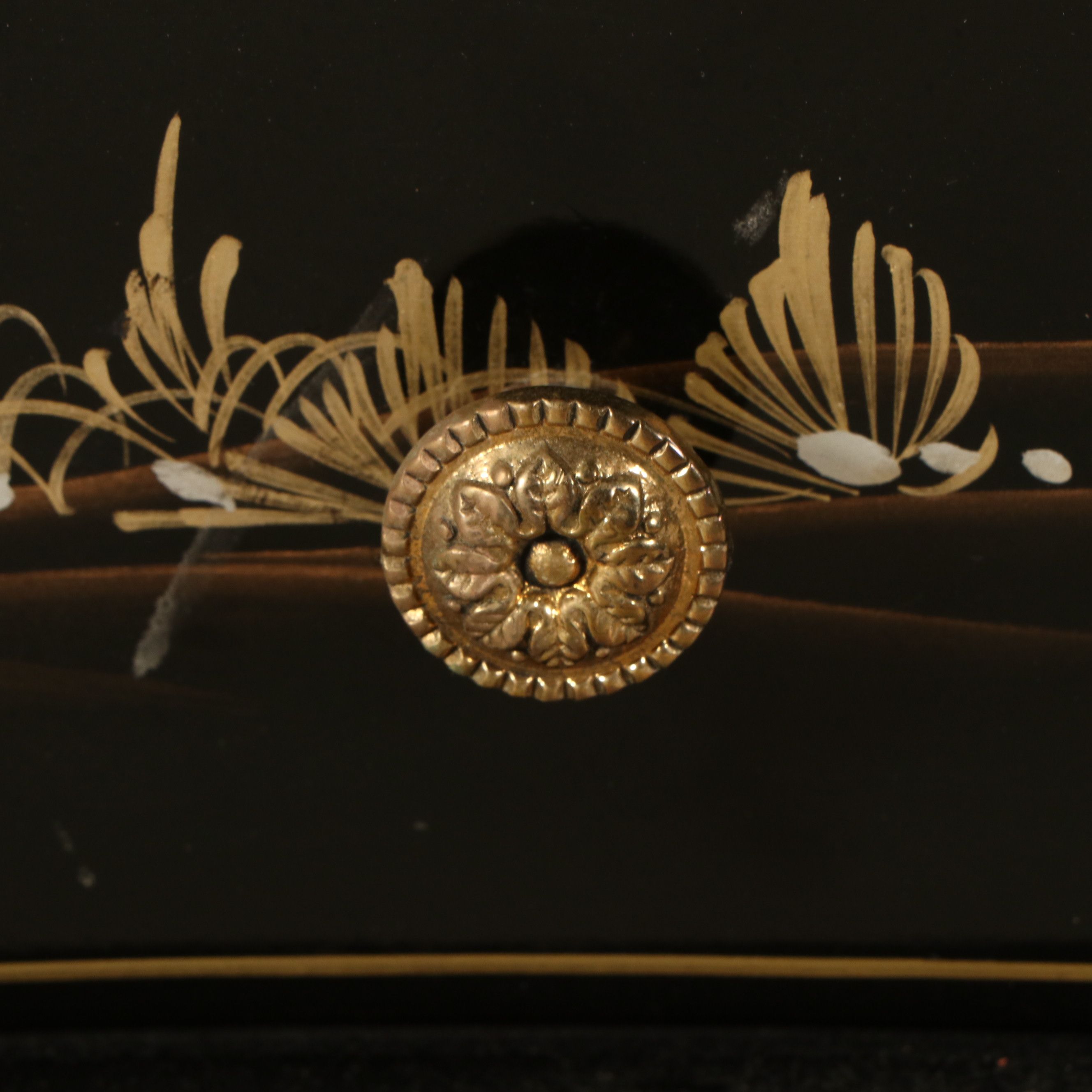 Chinese Gilt and Lacquered Wood China Cabinet, Late 20th Century